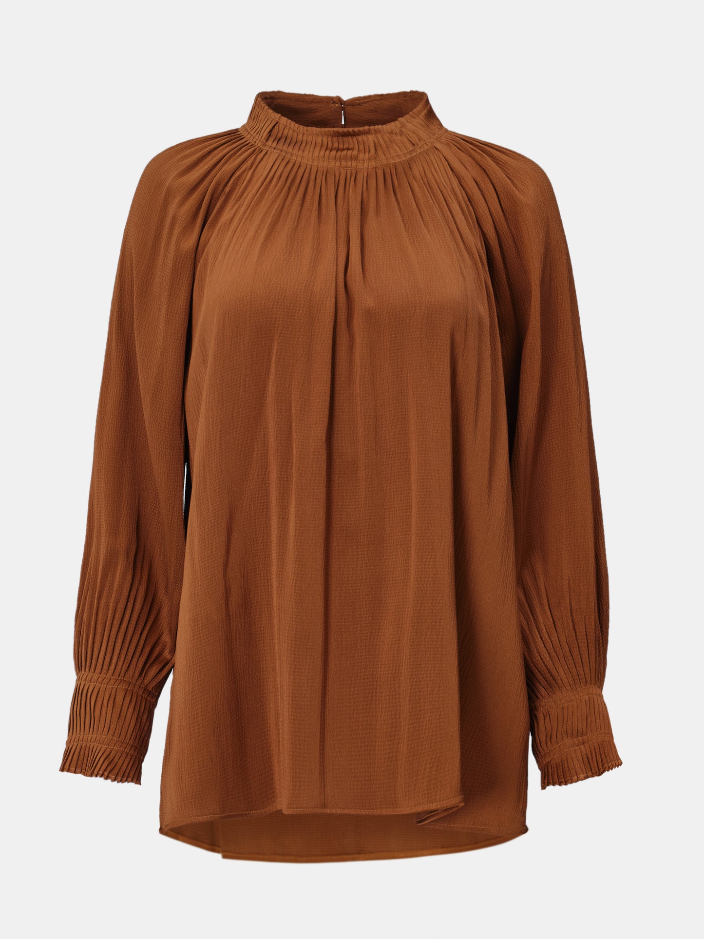 Girelle Satin Blouse, Sugar Almond