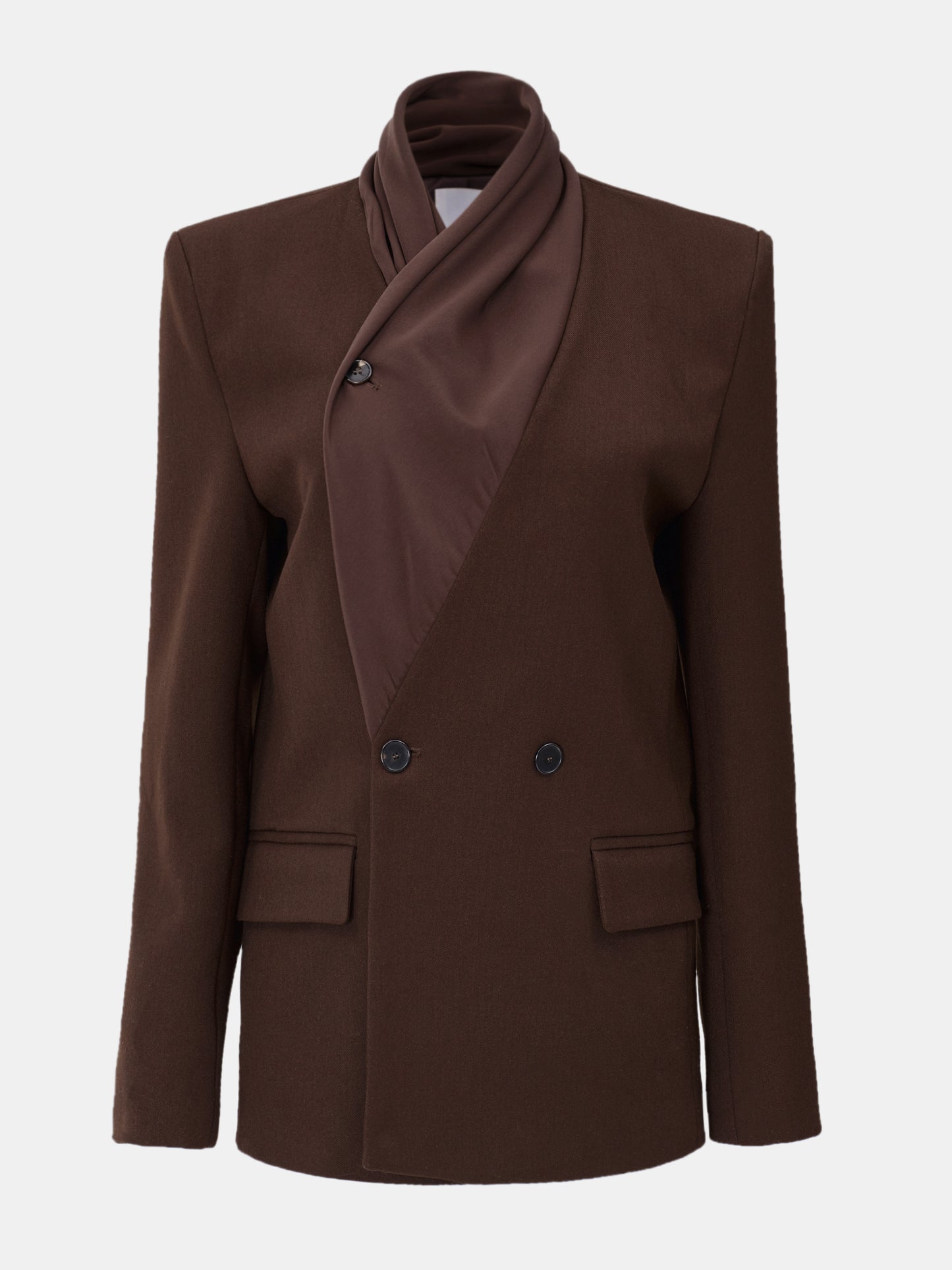Donau Scarf Blazer, Cedar Brown