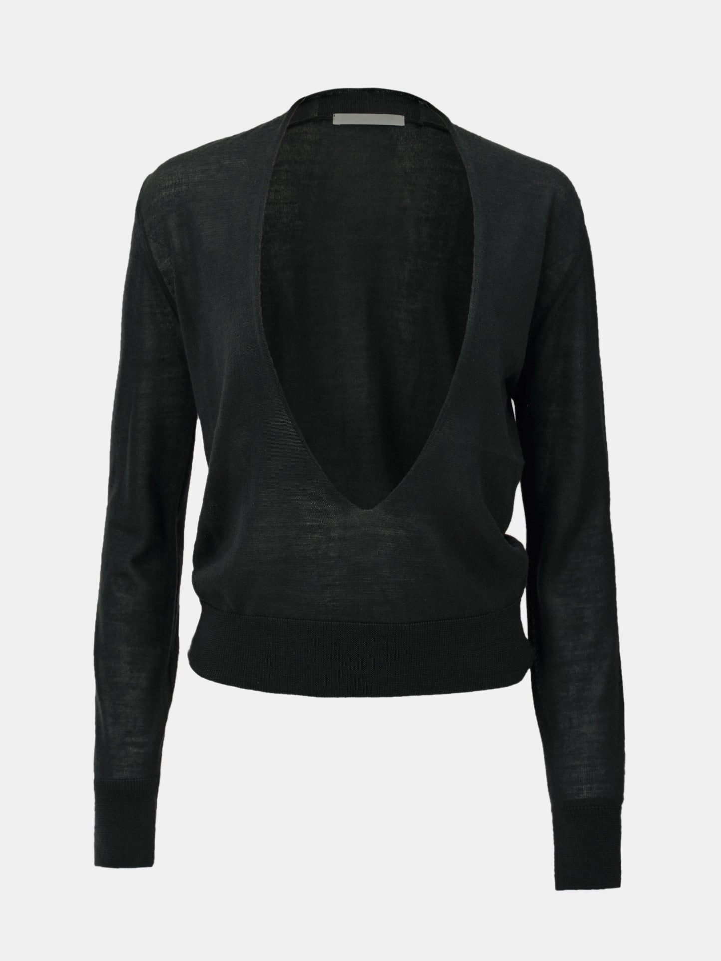 Plunge V-Neck Pullover, Dark Green