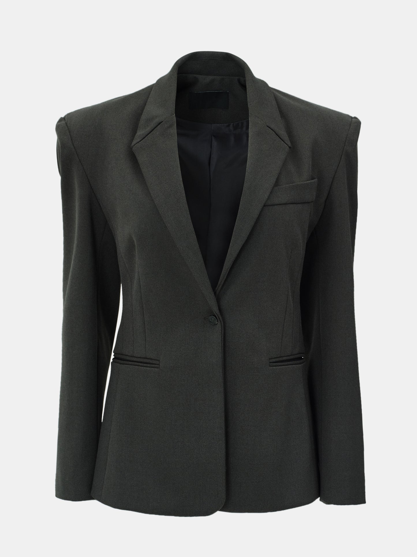 Harper Cinched Blazer, Charcoal