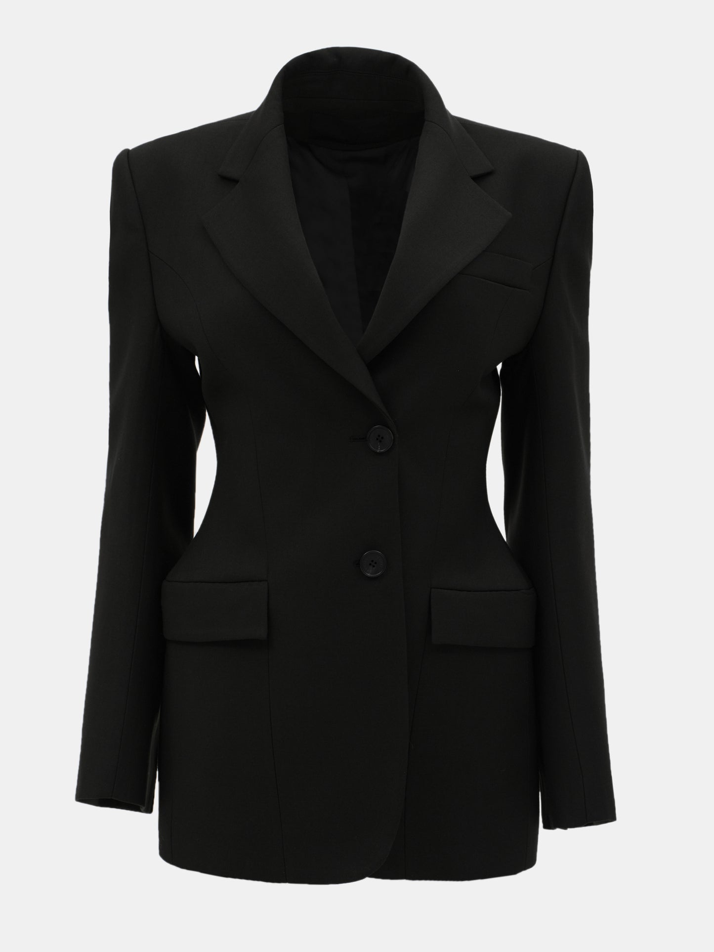 (Pre-order) Poldo Hourglass Blazer, Black