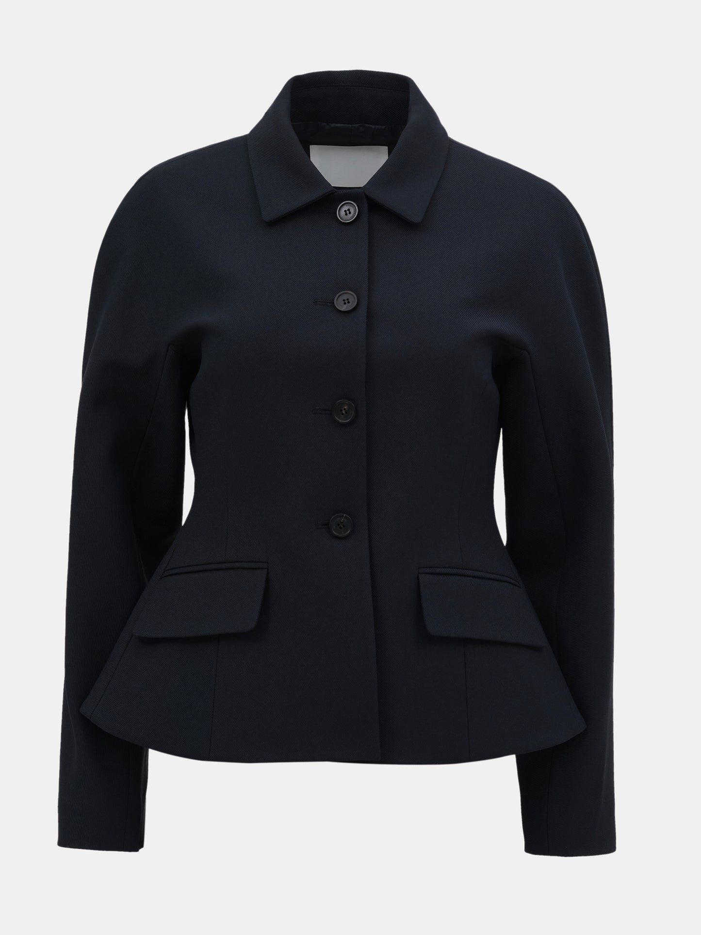 Sevyn Peplum Fitted Jacket, Navy