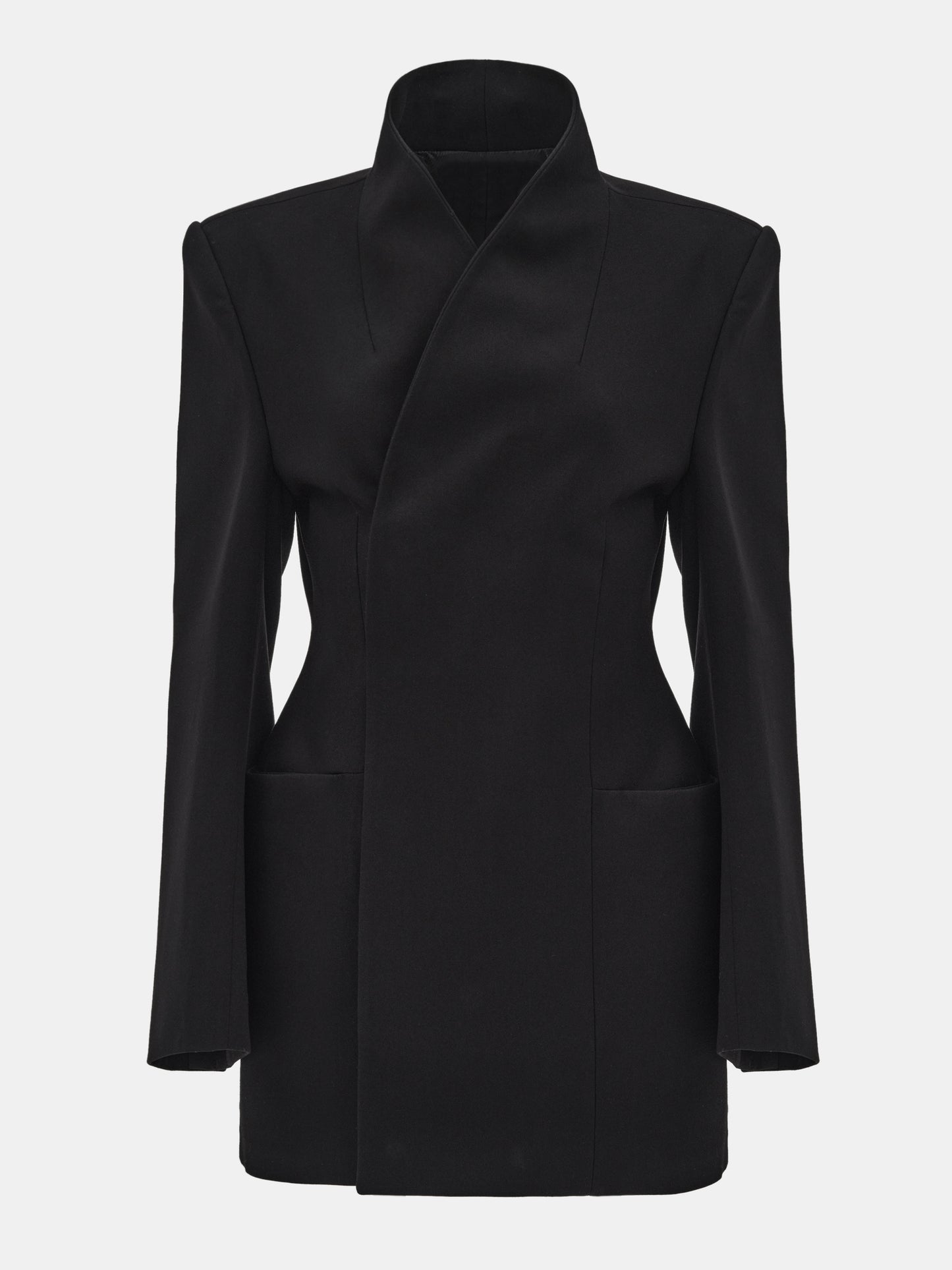 (Pre-order) Corrin Wrap Blazer, Black