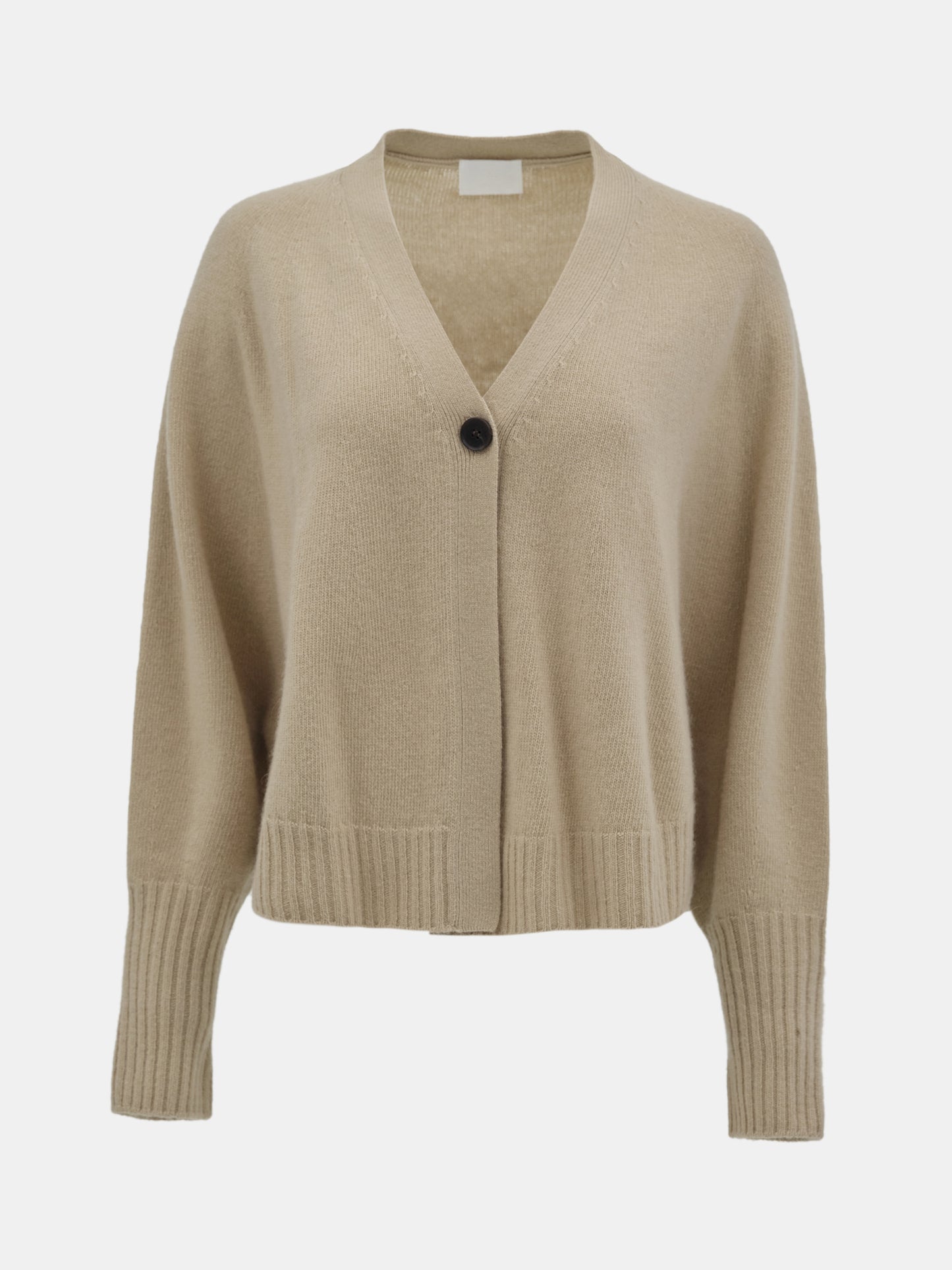 Merino Wool Cardigan, Sand