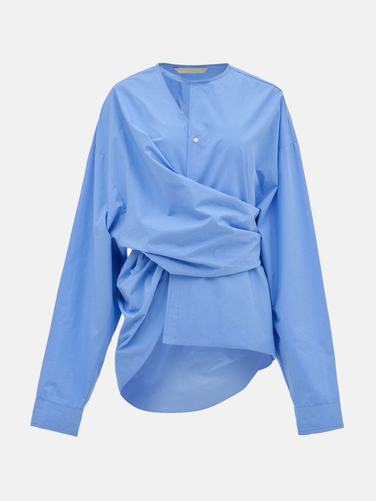 Raele Oversized Wrap Shirt, Cornflower Blue