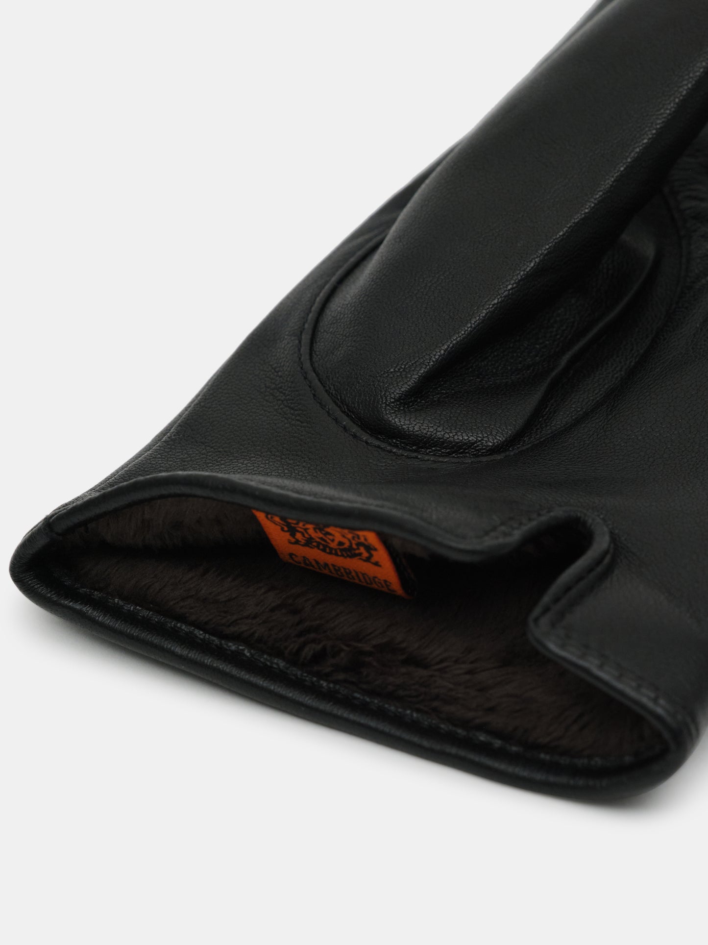 Lambskin Leather Gloves, Black