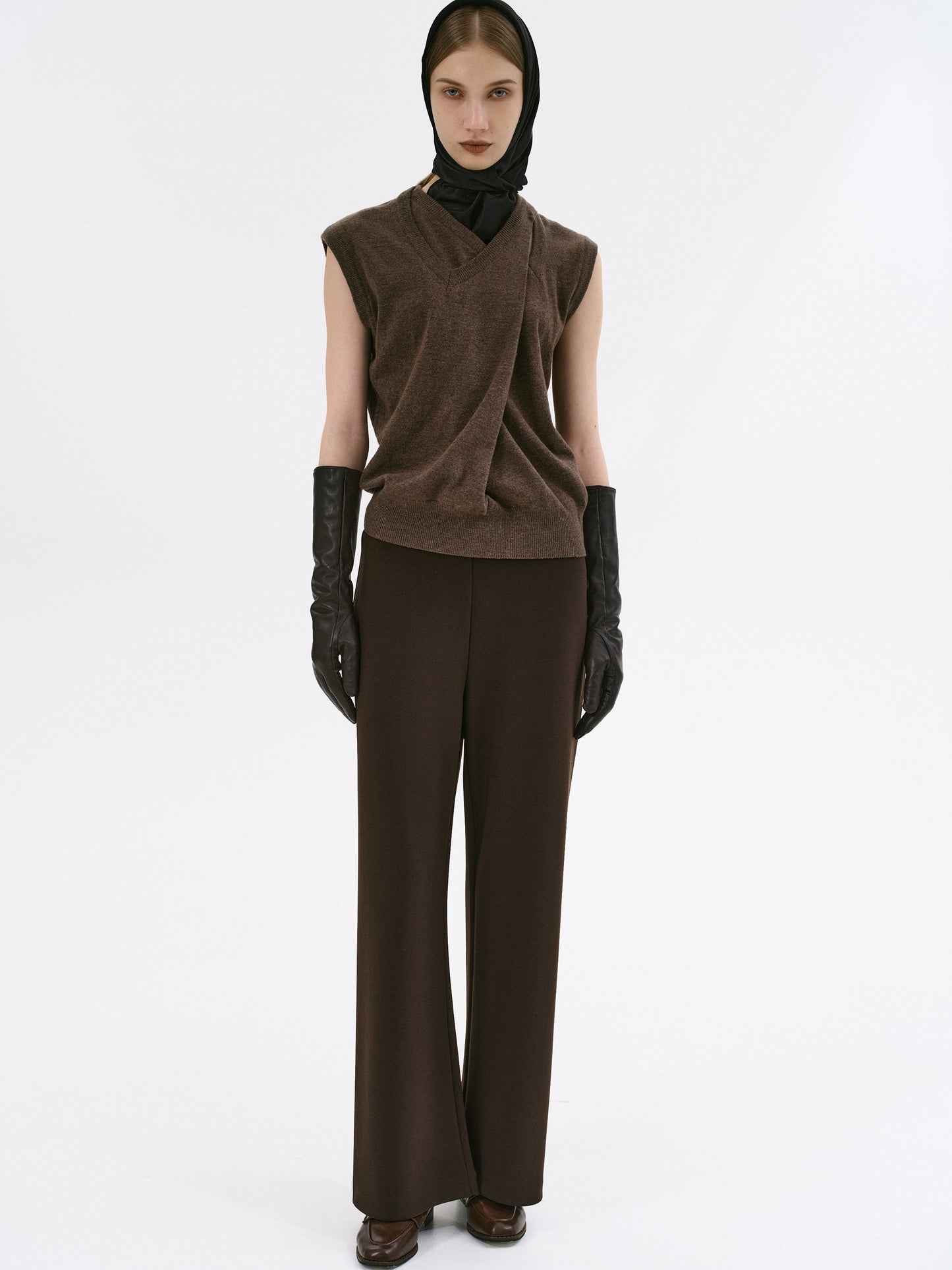 Elasticated Comfort Trousers, Dark Brown