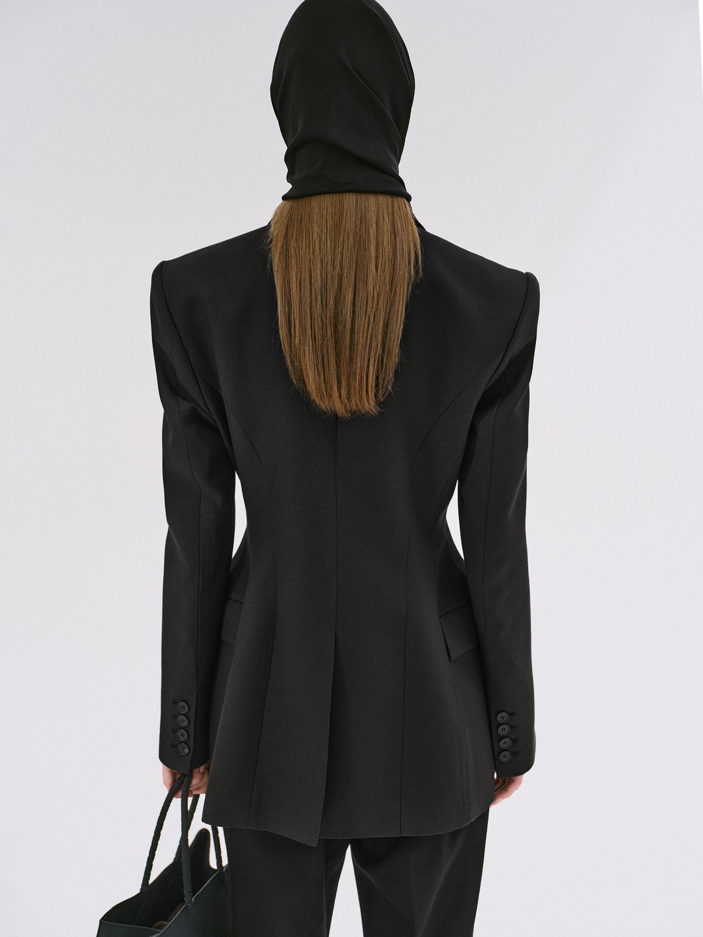 (Pre-order) Poldo Hourglass Blazer, Black