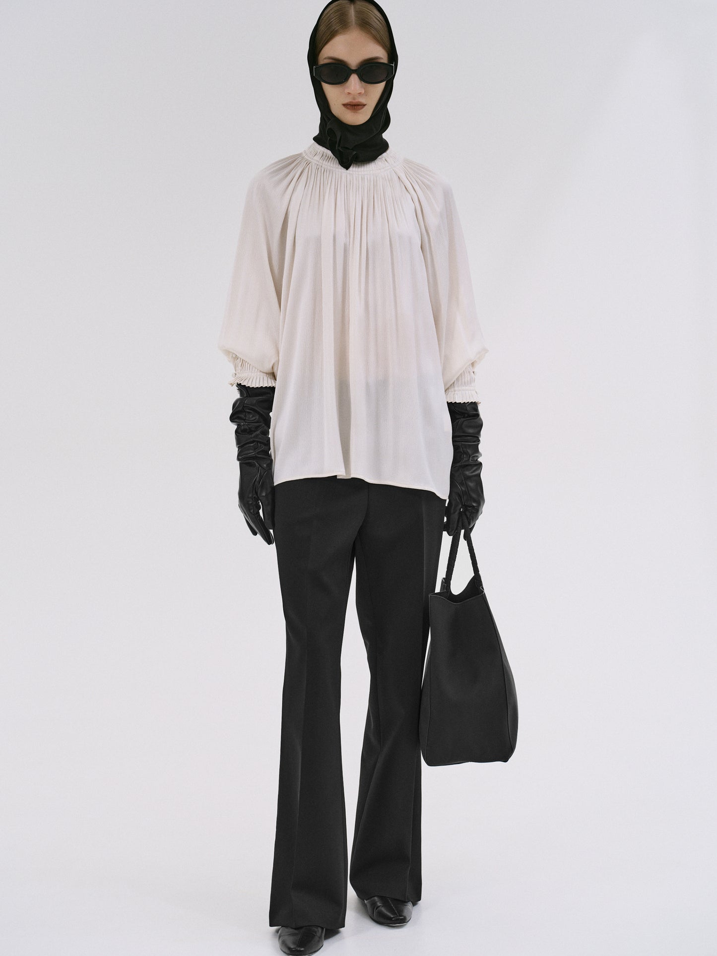 Girelle Satin Blouse, Cream