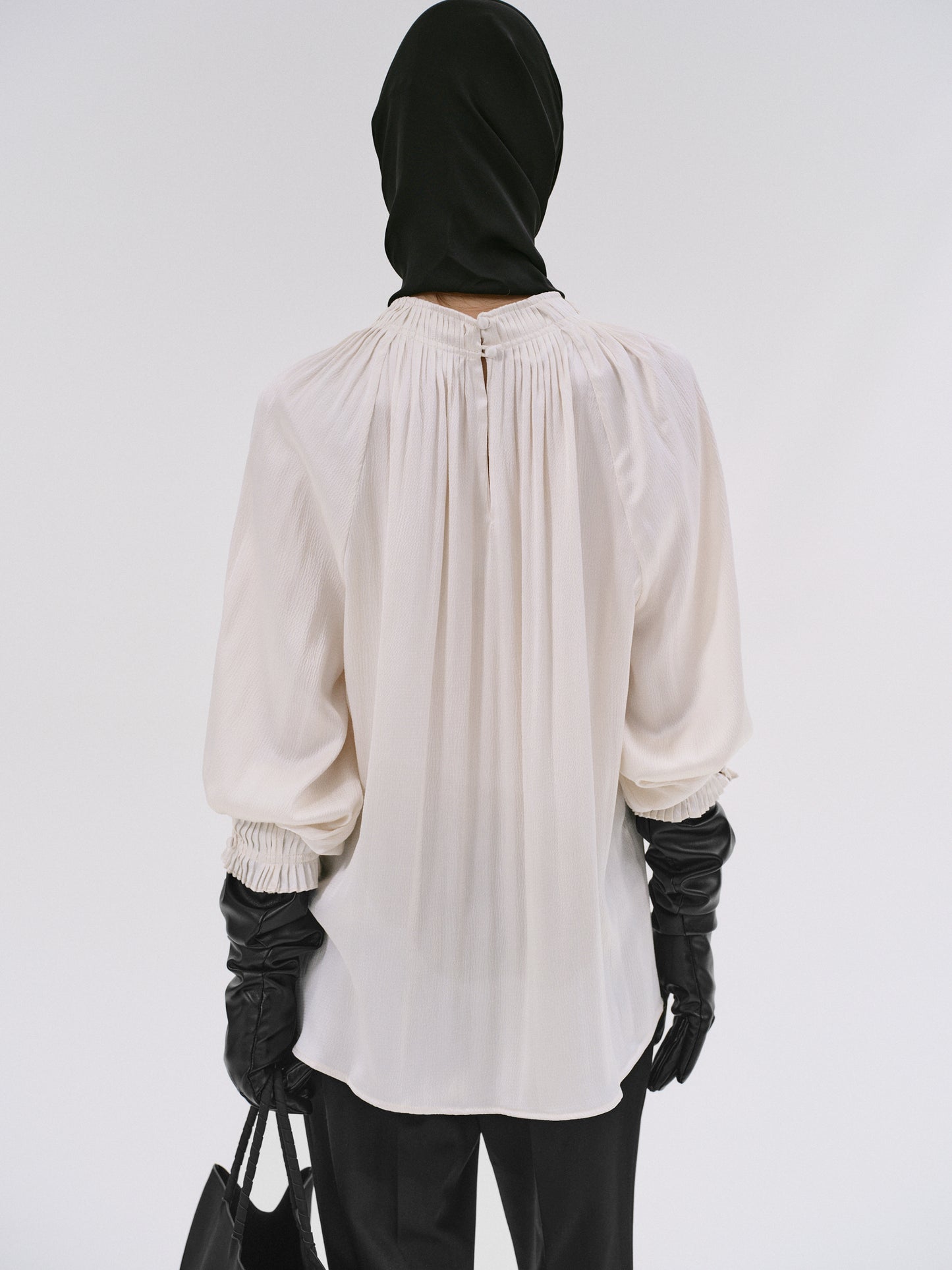 Girelle Satin Blouse, Cream