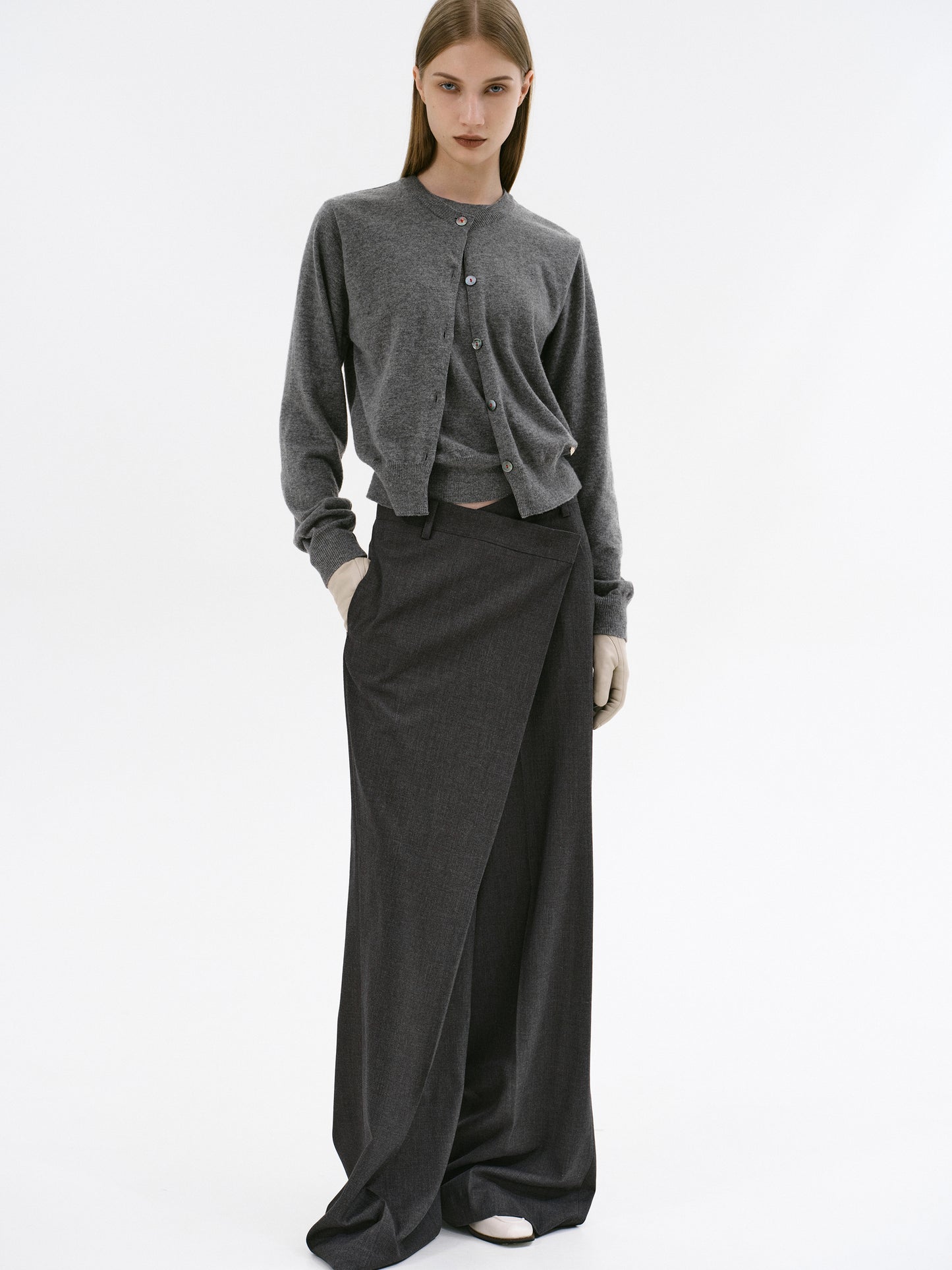 (Pre-order) Rennert Criss Cross Trousers, Charcoal
