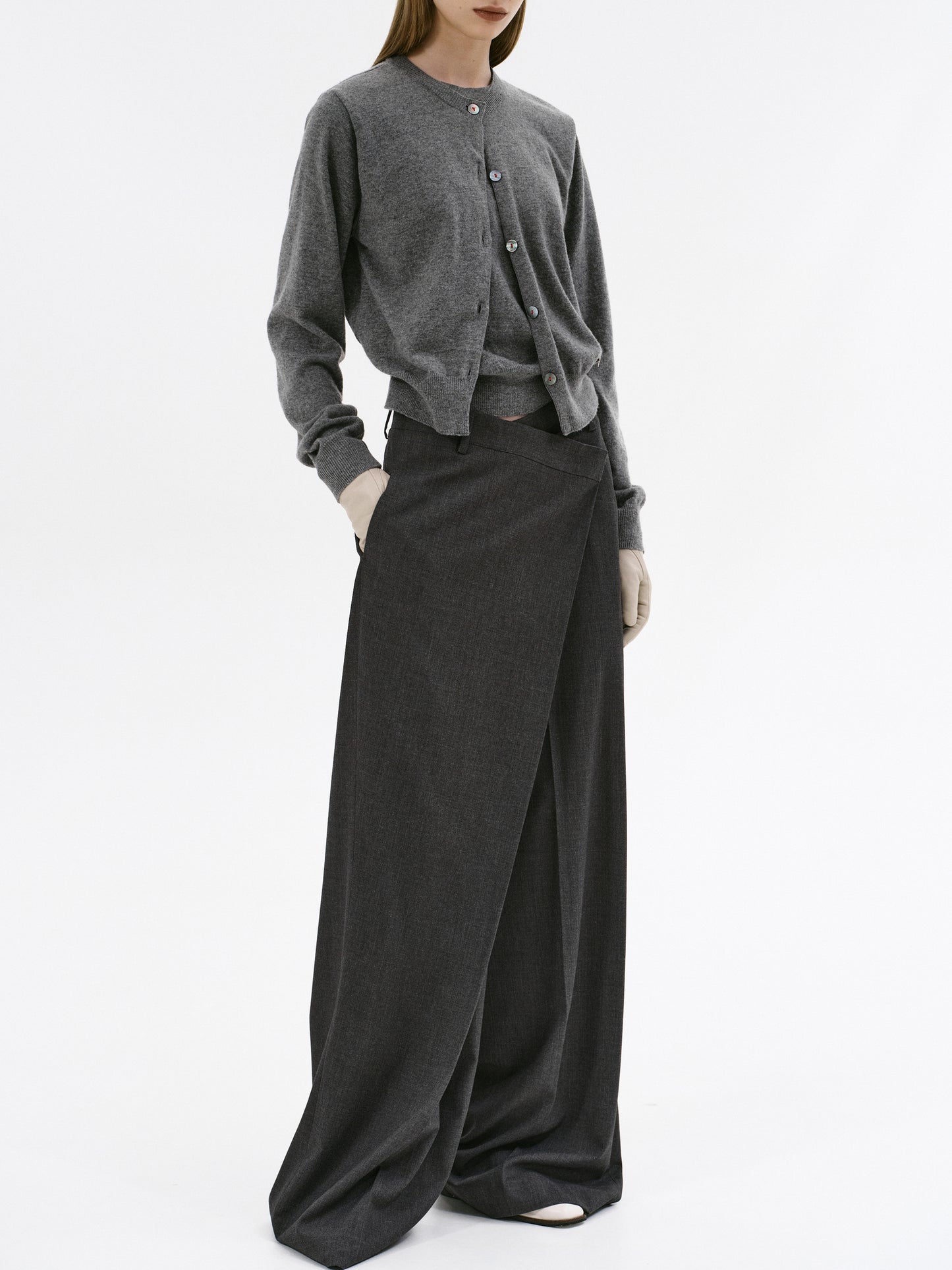 (Pre-order) Rennert Criss Cross Trousers, Charcoal