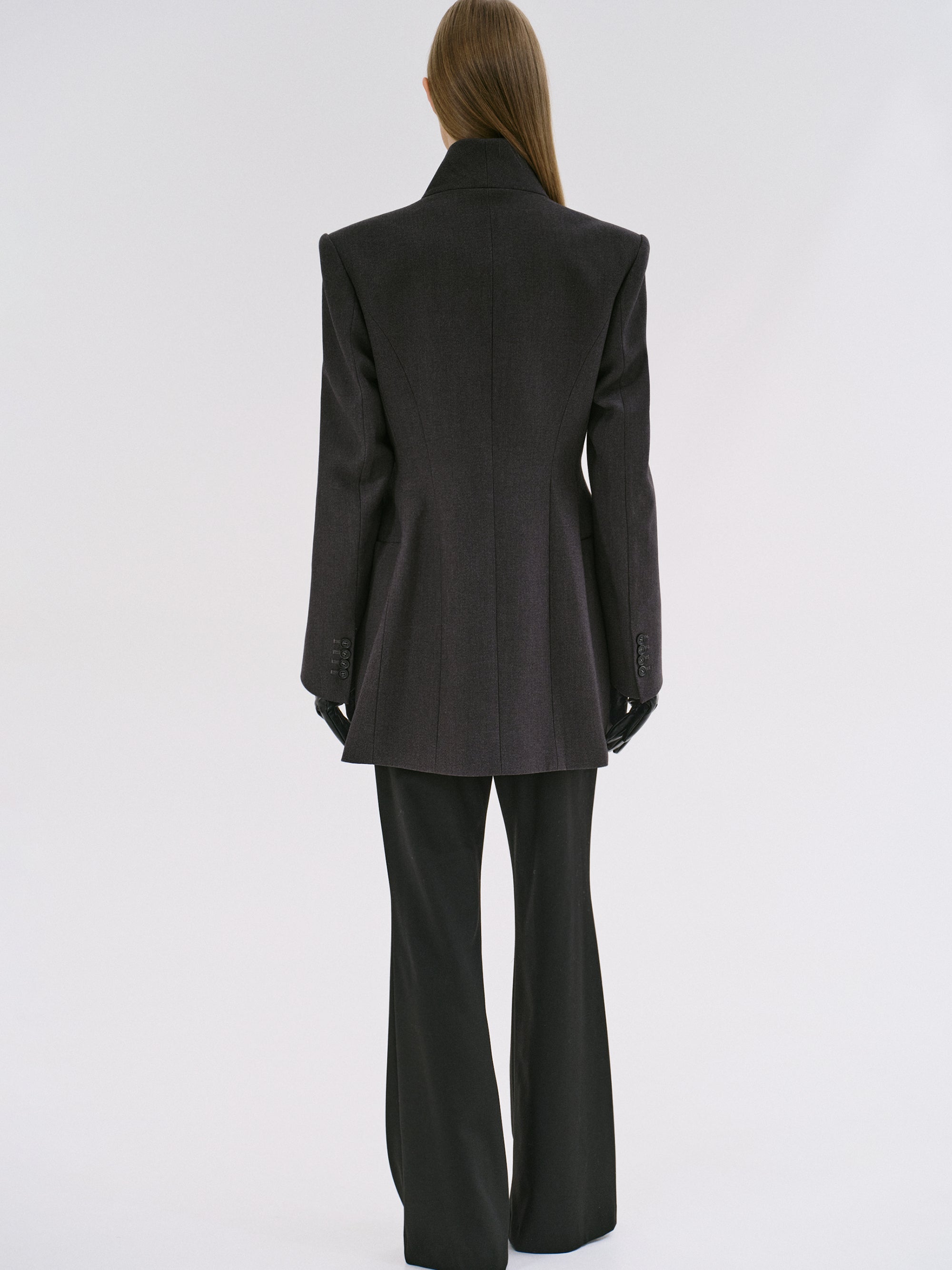 Corrin Wrap Blazer, Charcoal