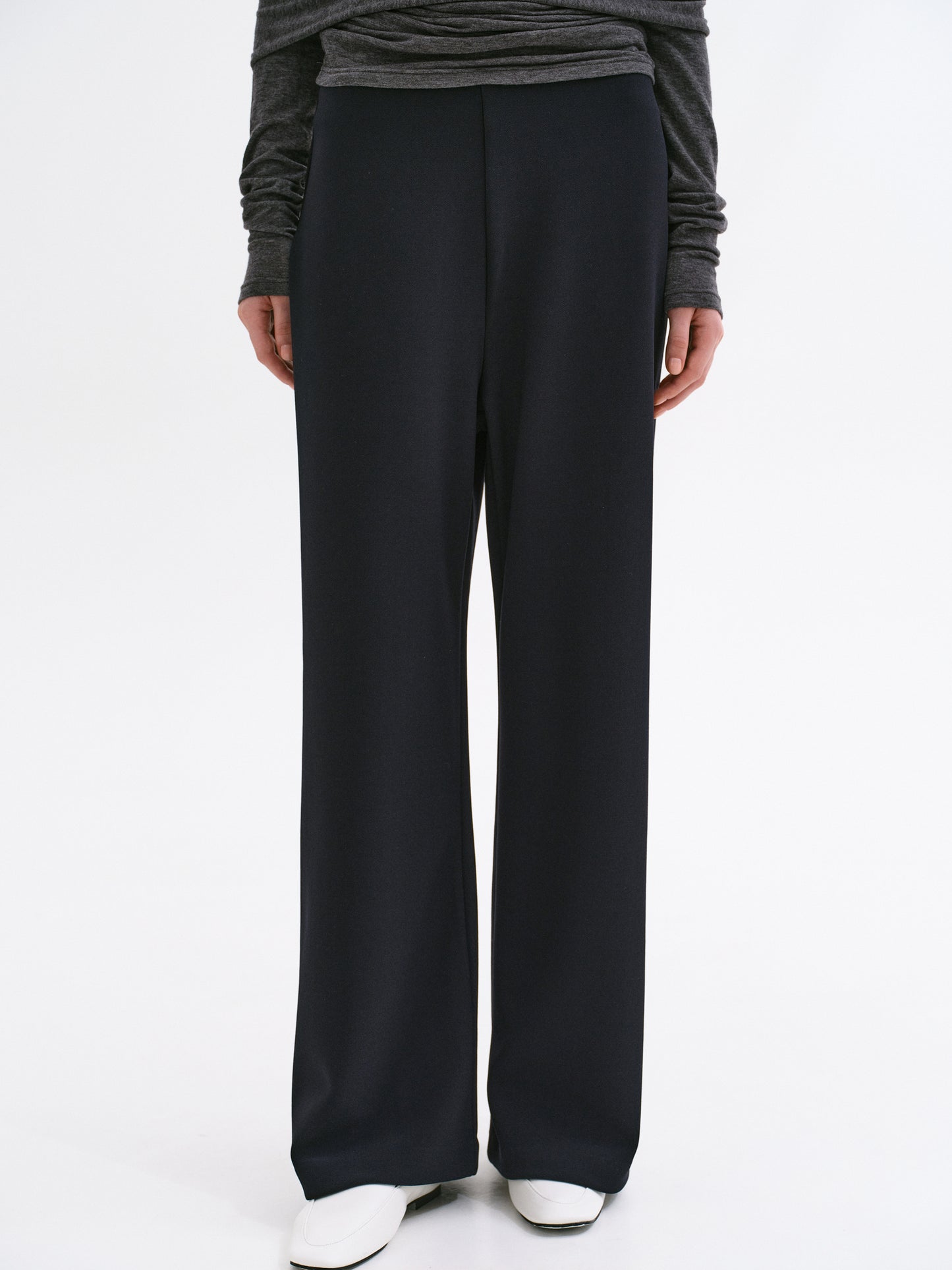 Elasticated Comfort Trousers, Navy