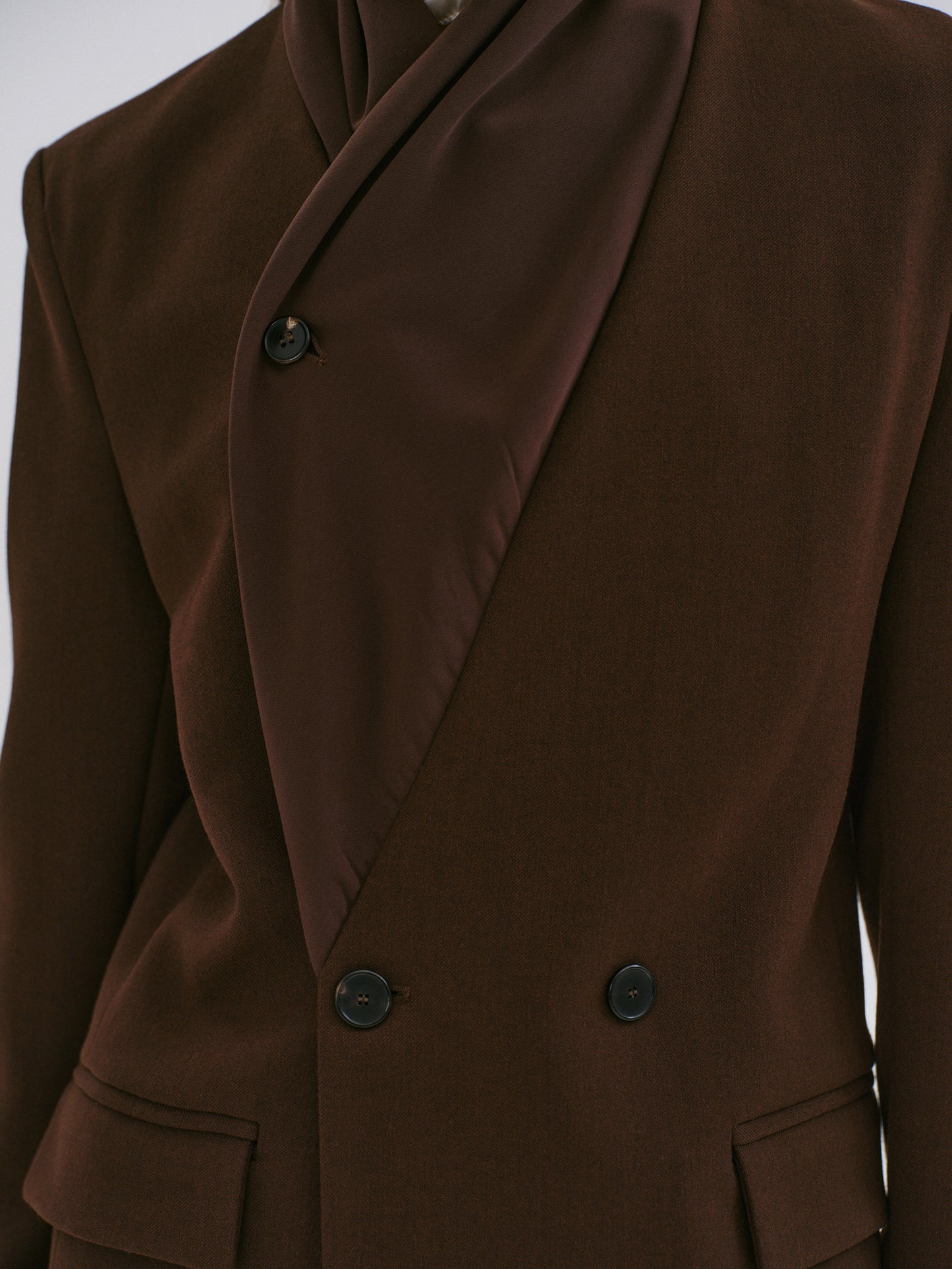 Donau Scarf Blazer, Cedar Brown