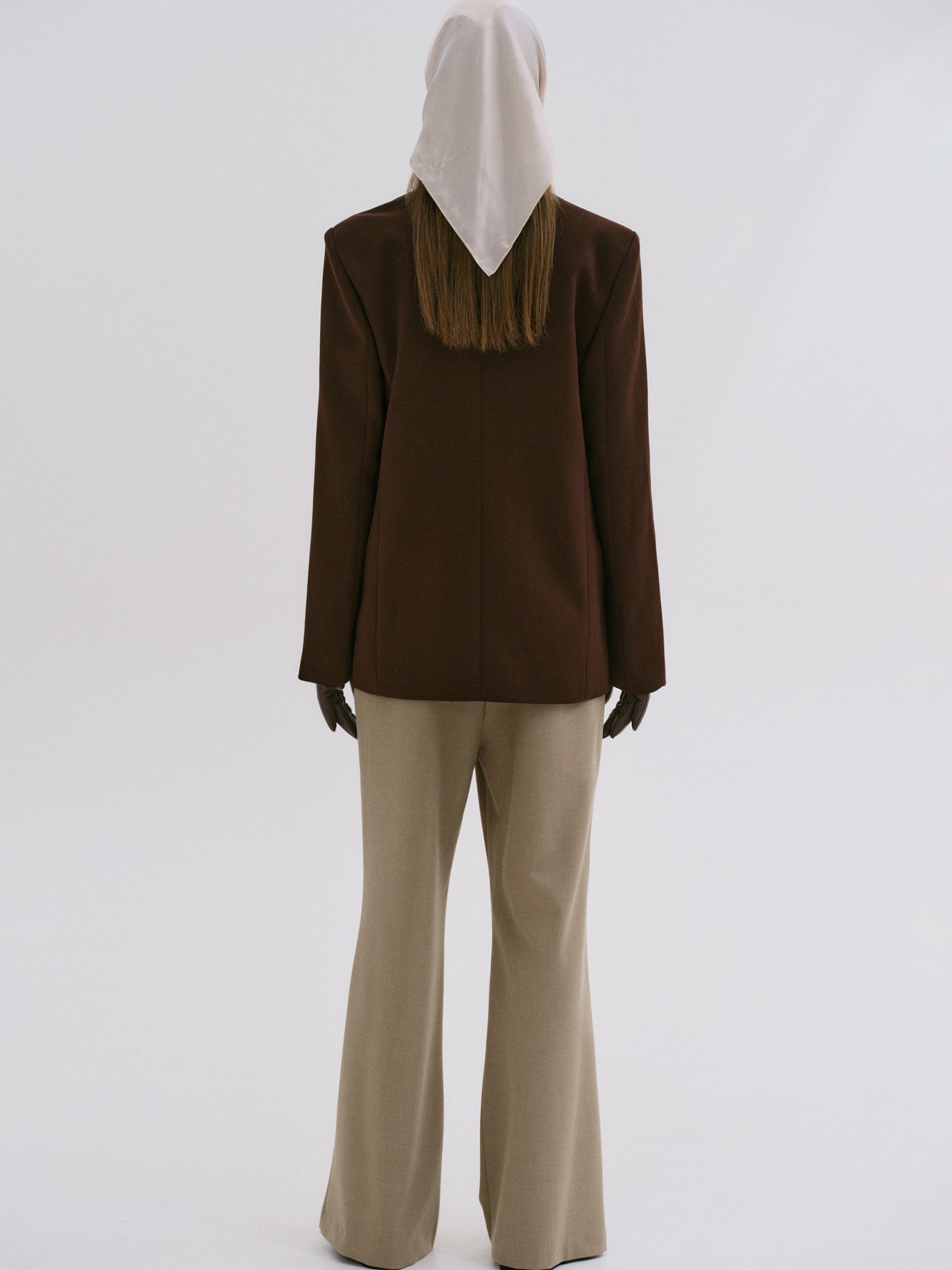 Donau Scarf Blazer, Cedar Brown