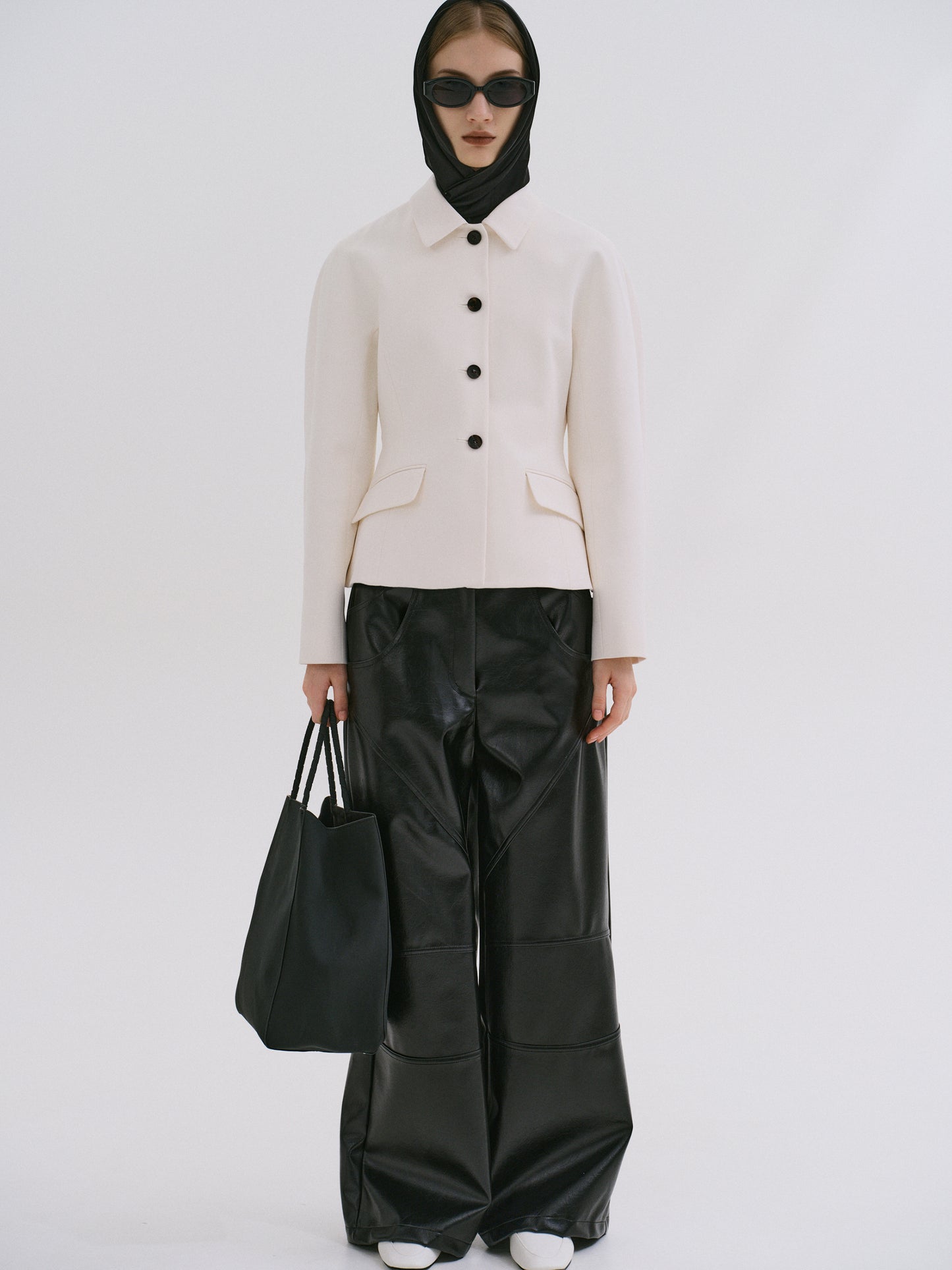 Sevyn Peplum Fitted Jacket, Porcelain