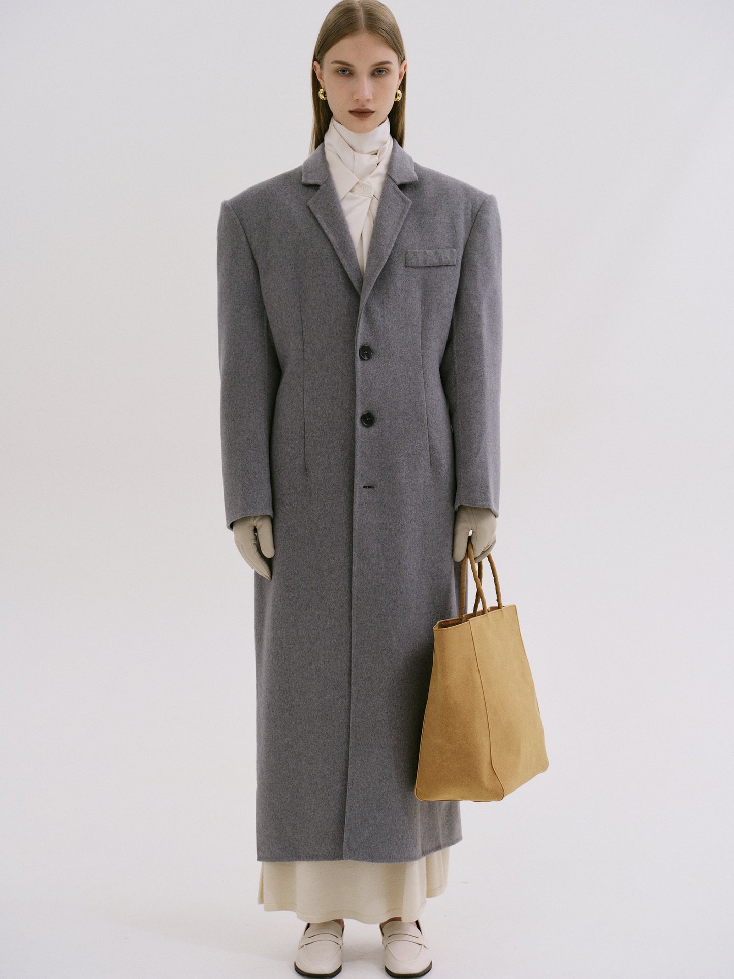 Ludmilla Slim Overcoat, Grey