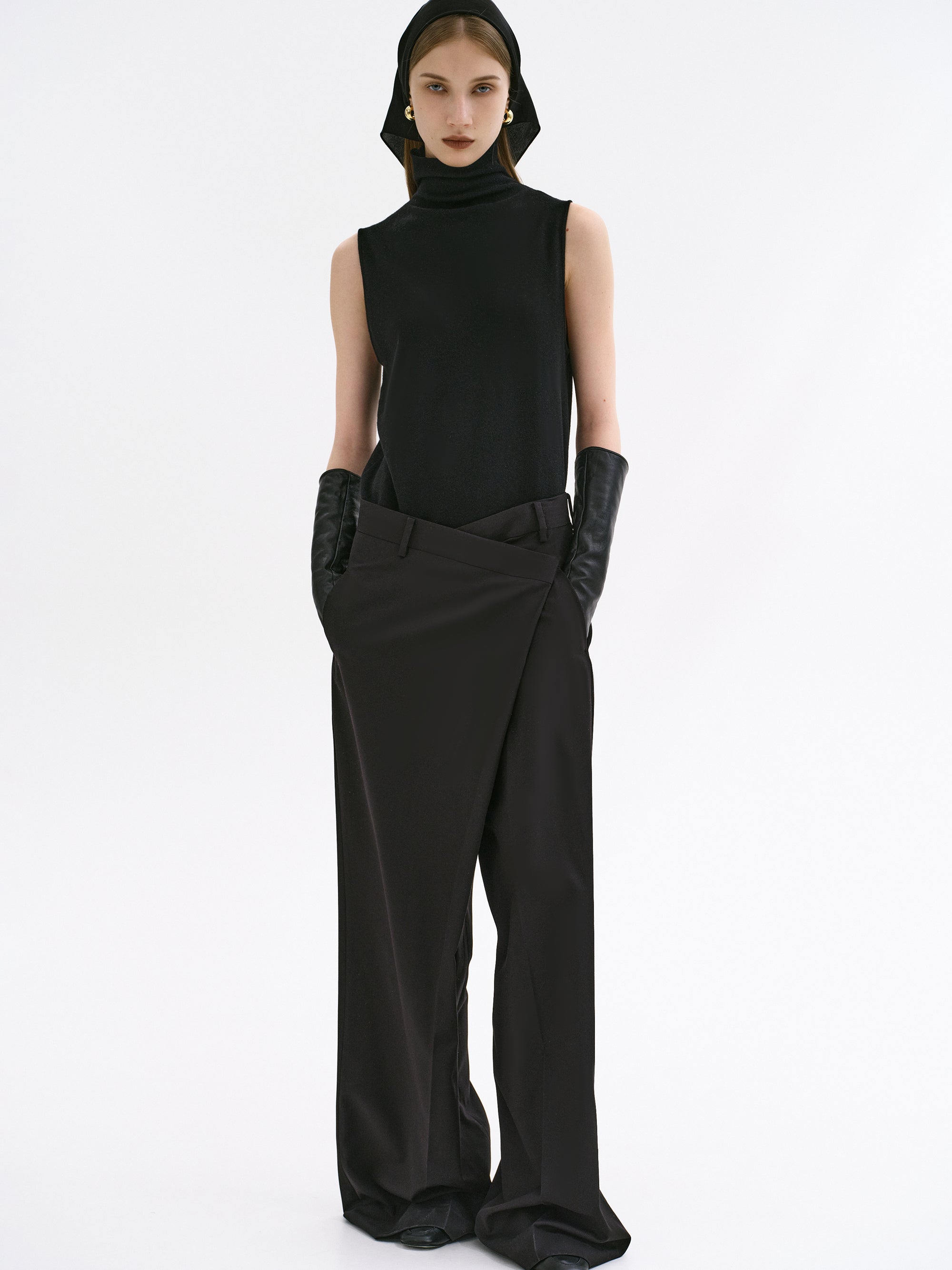 Rennert Criss Cross Trousers, Black