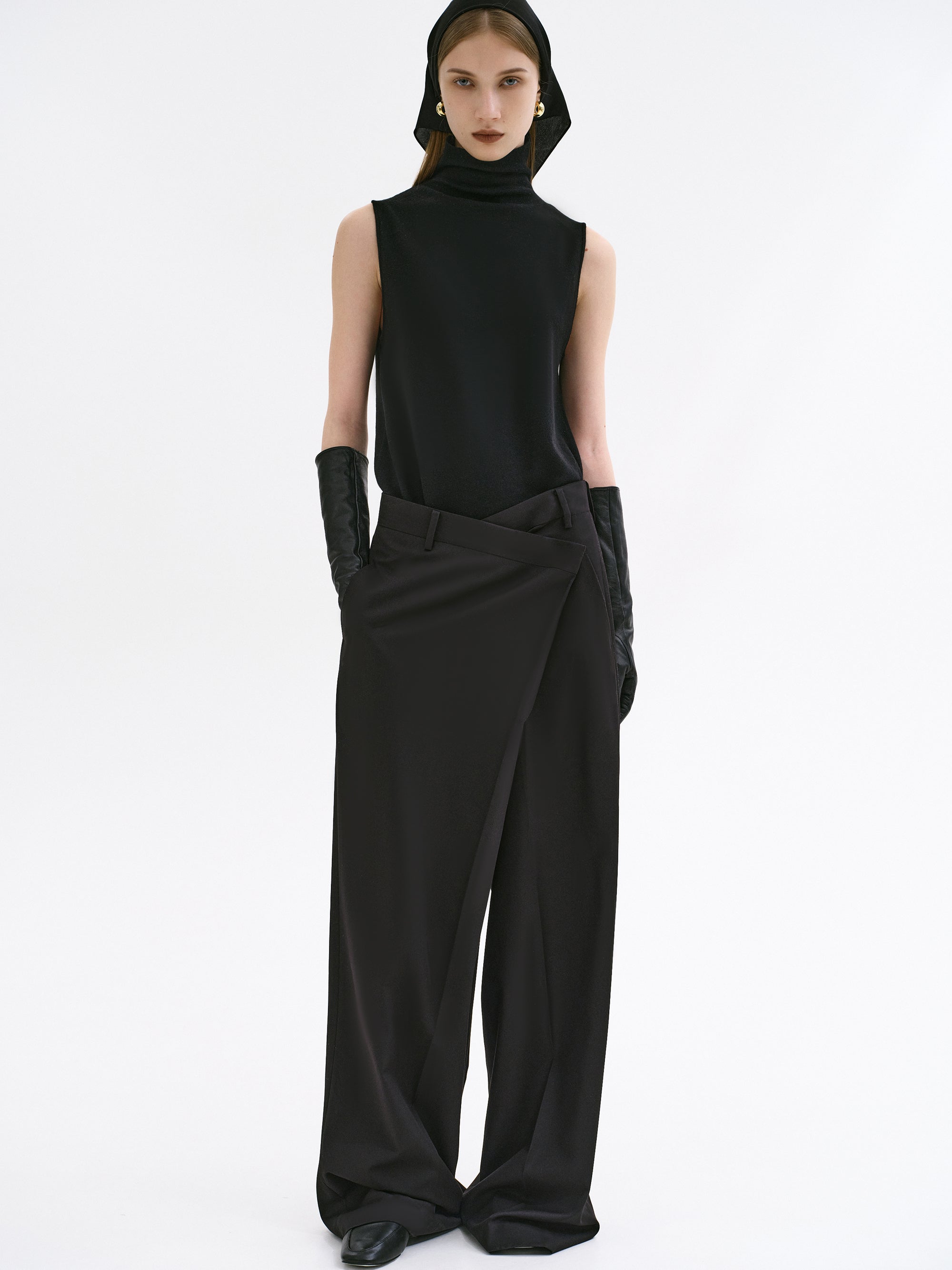 Rennert Criss Cross Trousers, Black