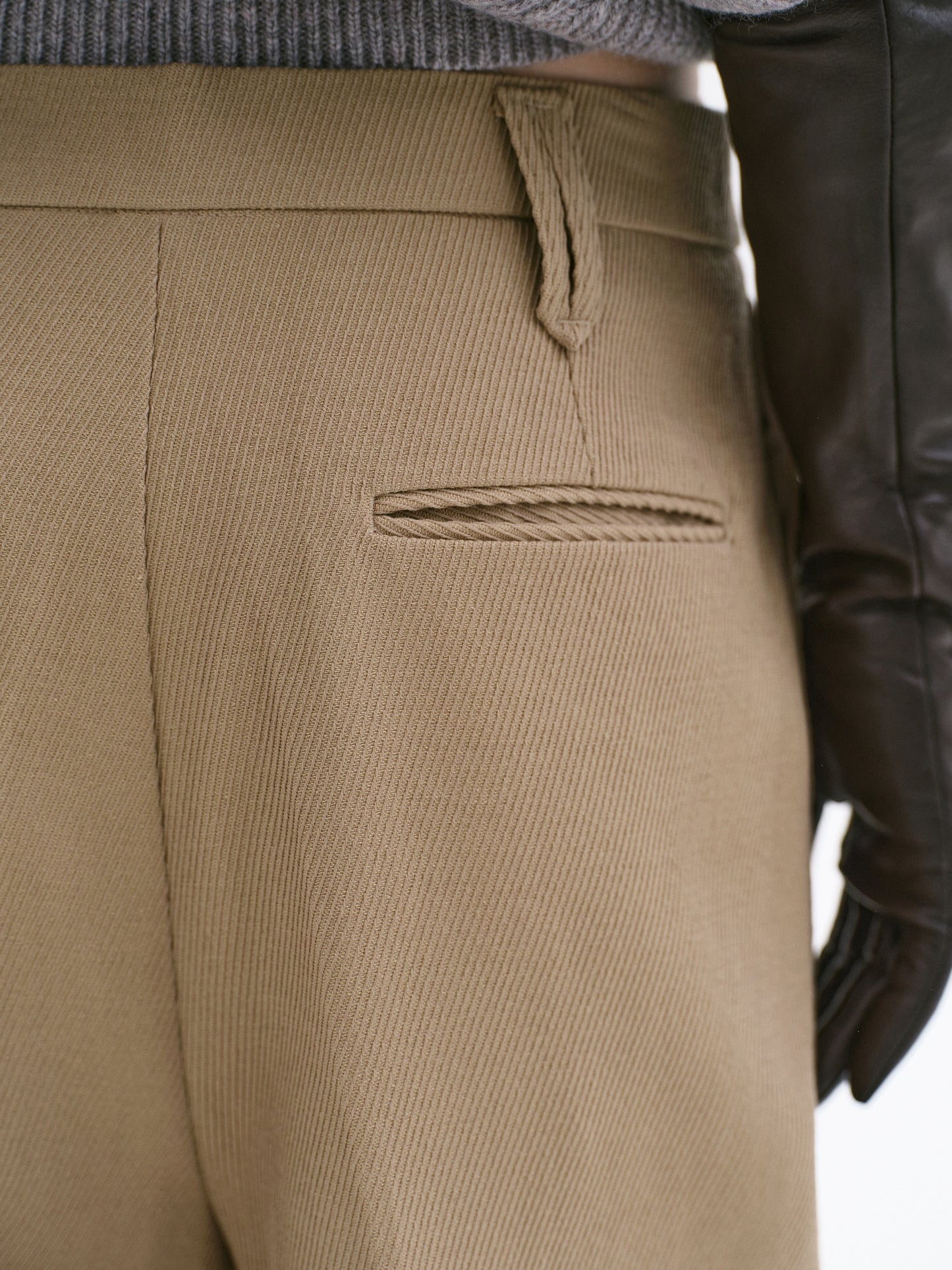 Klive Turn-Up Trousers, Sand Dune