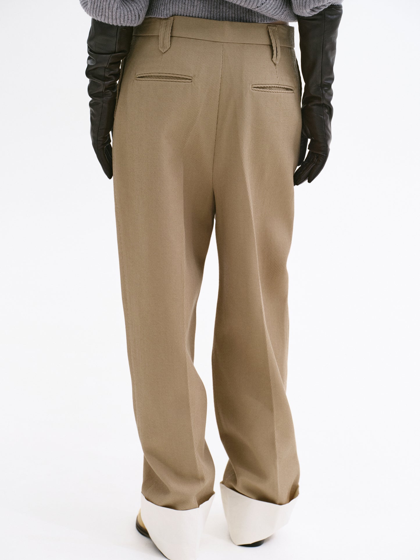 Klive Turn-Up Trousers, Sand Dune