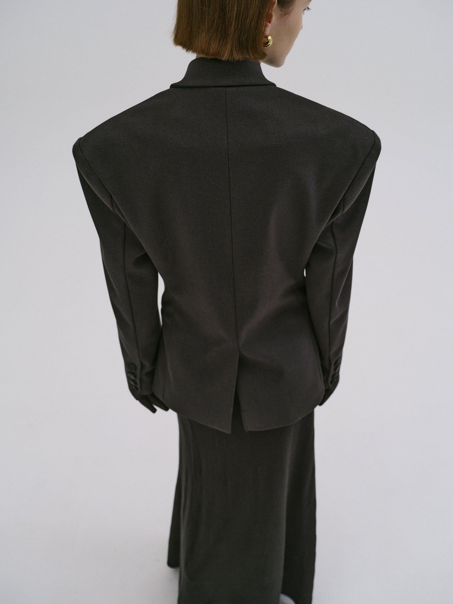 Harper Cinched Blazer, Charcoal