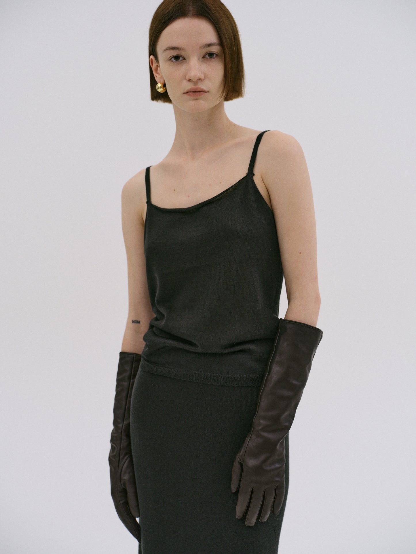 Knitted Camisole, Dark Green