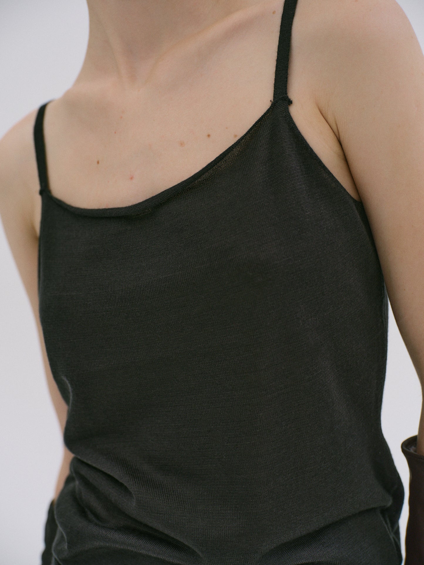 Knitted Camisole, Dark Green