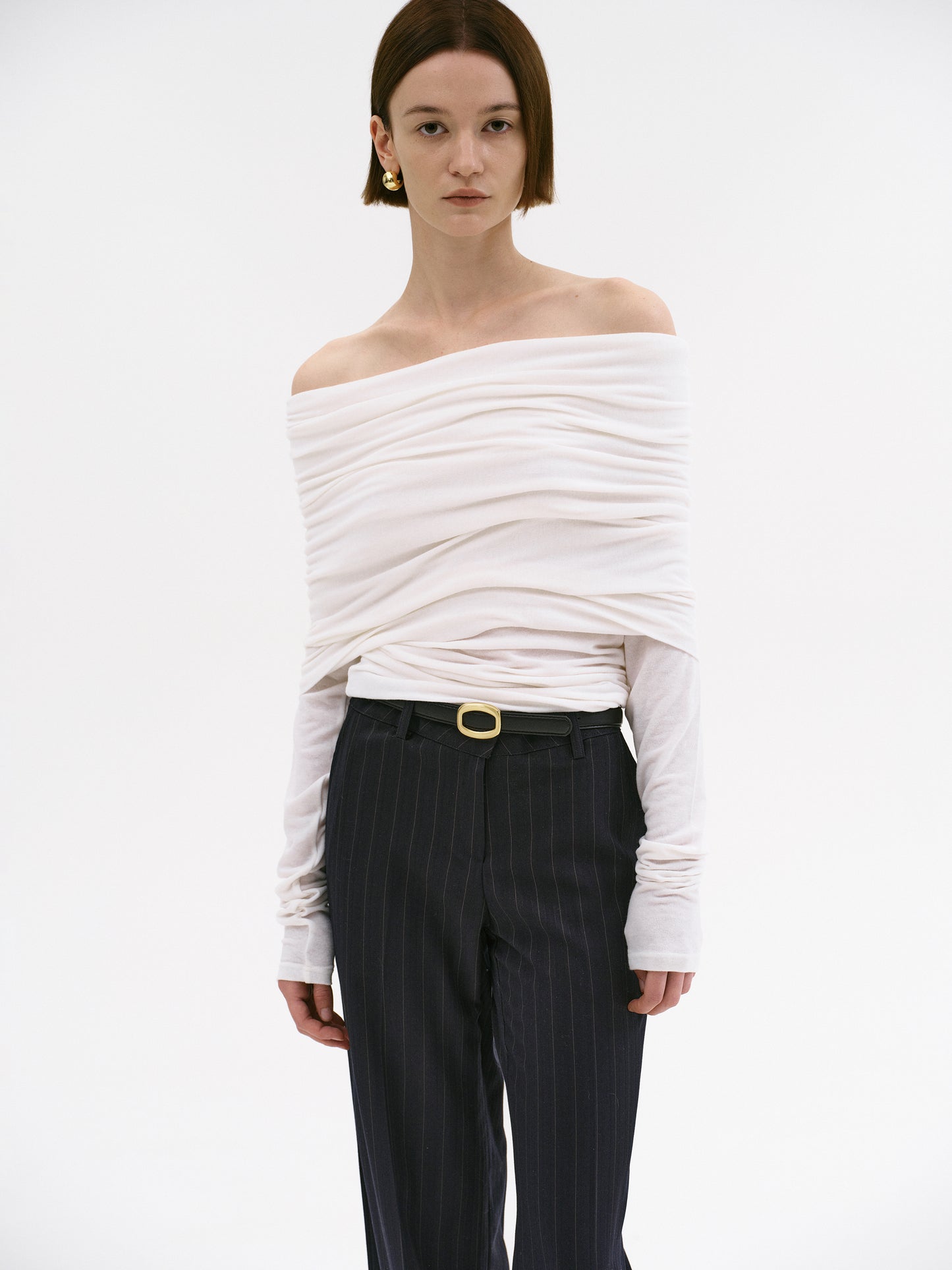 Tova Off Shoulder Knit, Cream