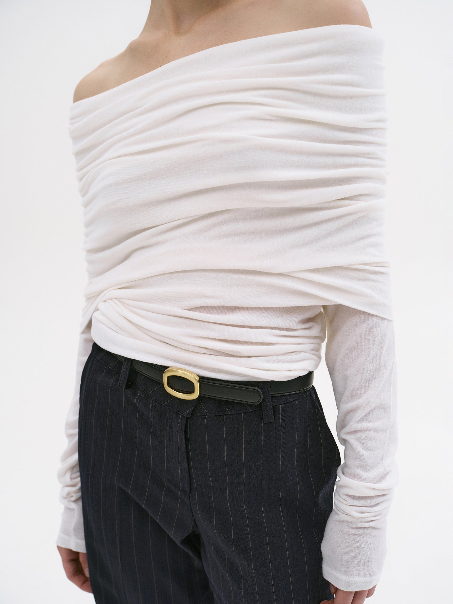Tova Off Shoulder Knit, Cream