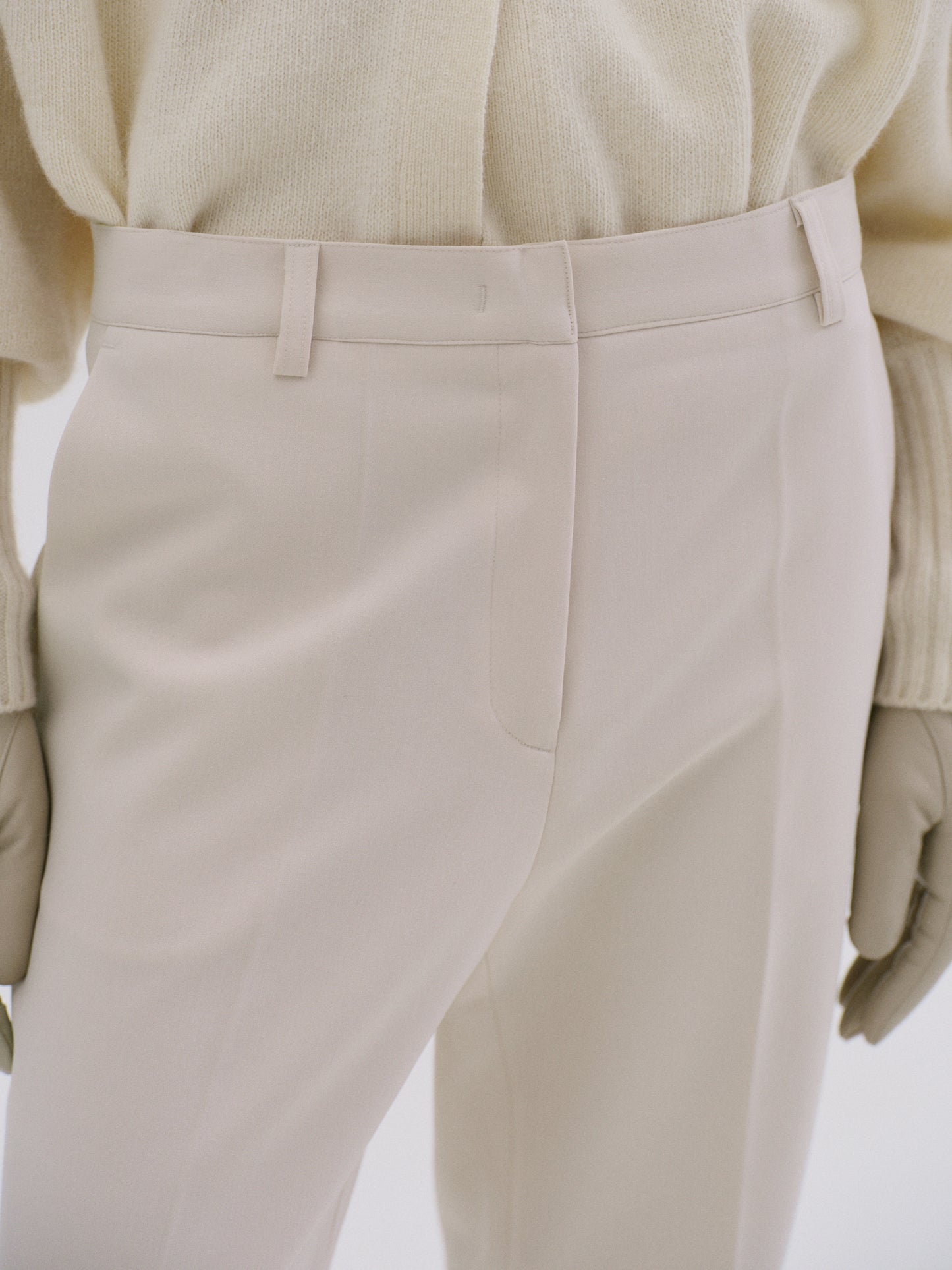 Signature Slim Trousers, Antique Cream