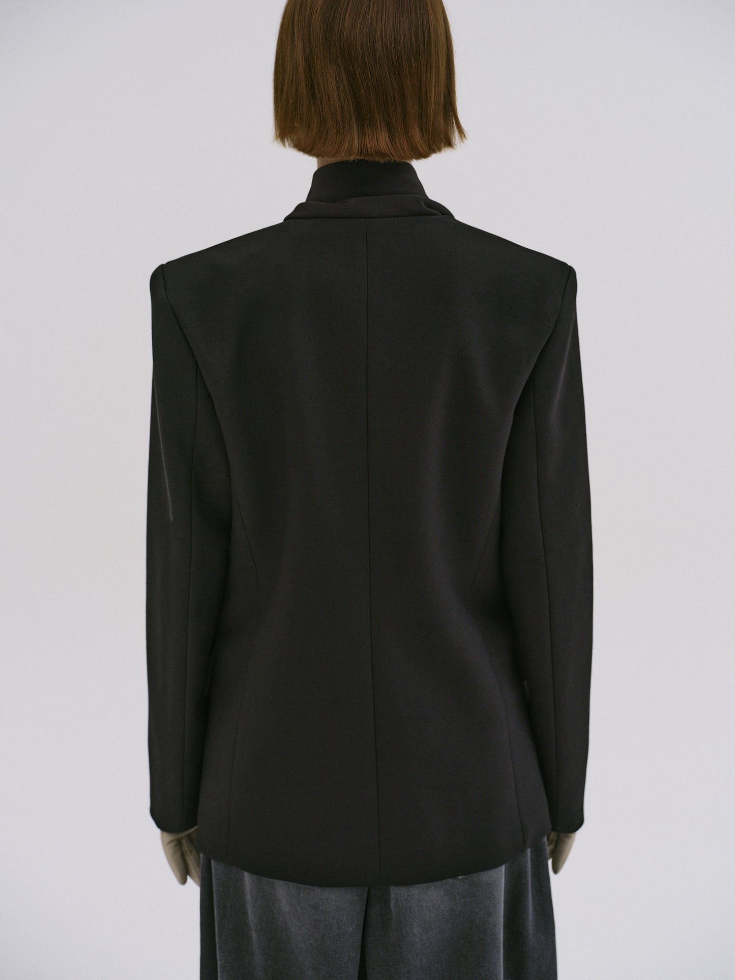 Donau Scarf Blazer, Black