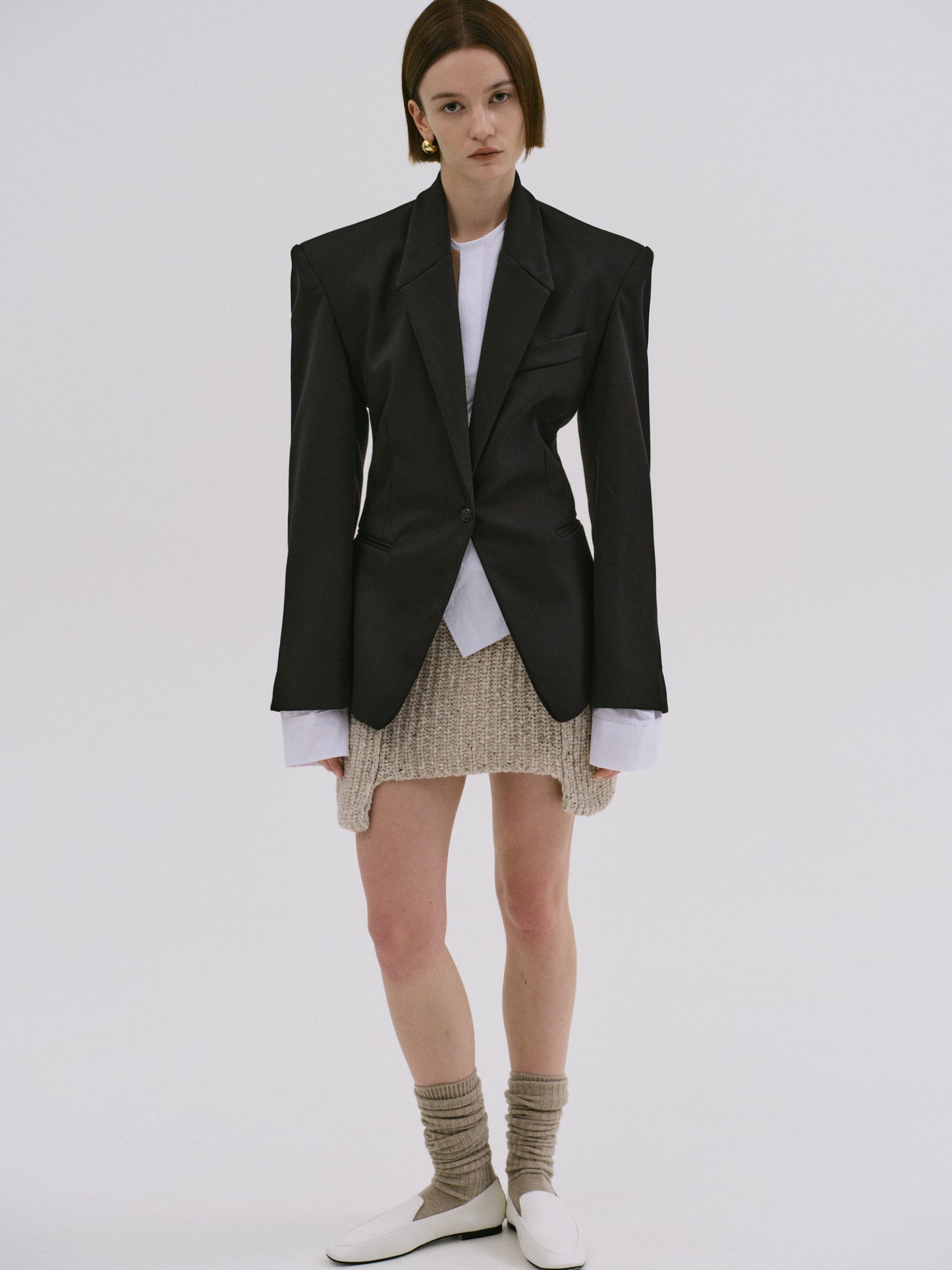 Harper Cinched Blazer, Black