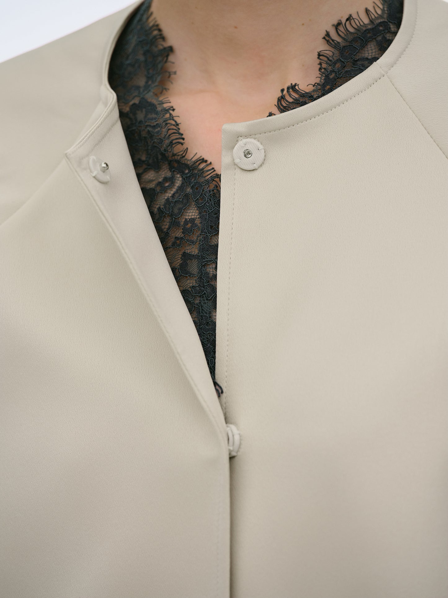 Satin-Effect Cape, Shell