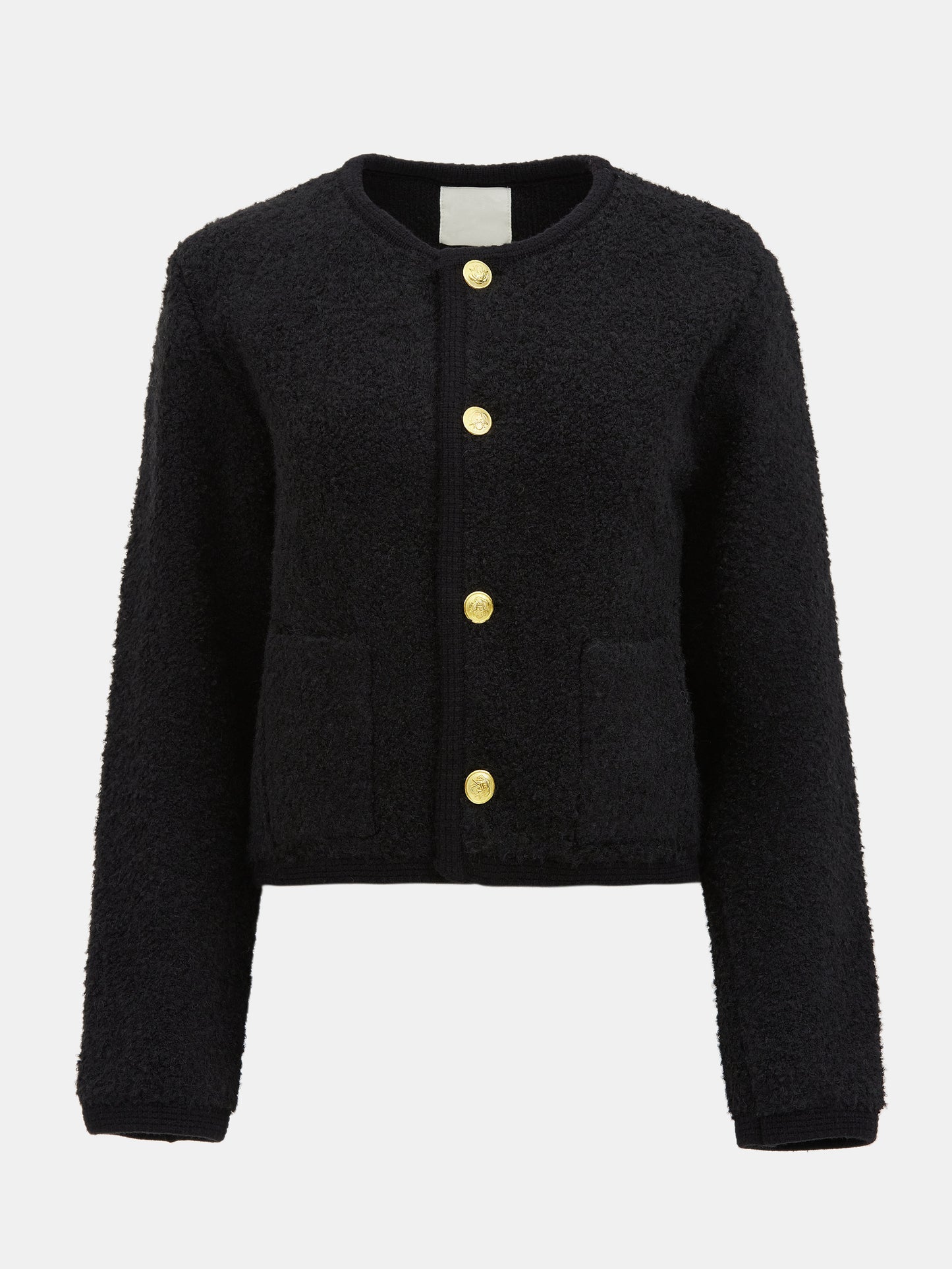 (Pre-order) Mogador Shearing Wool Cardigan, Black