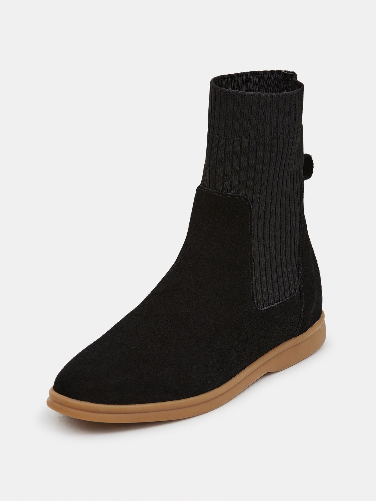Knitted Sock Boots, Black
