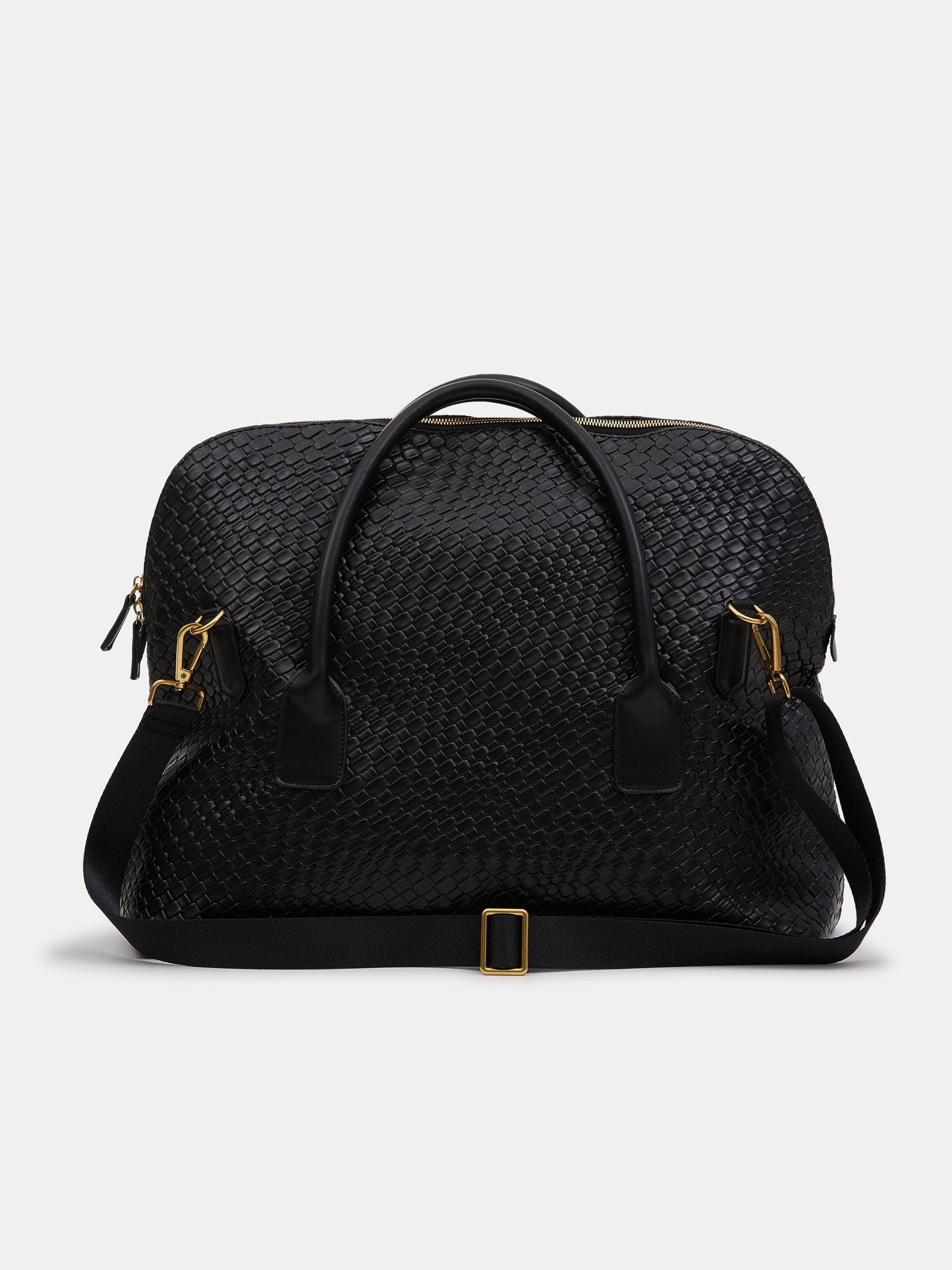 (Pre-order) Weave Top Handle Bag, Black