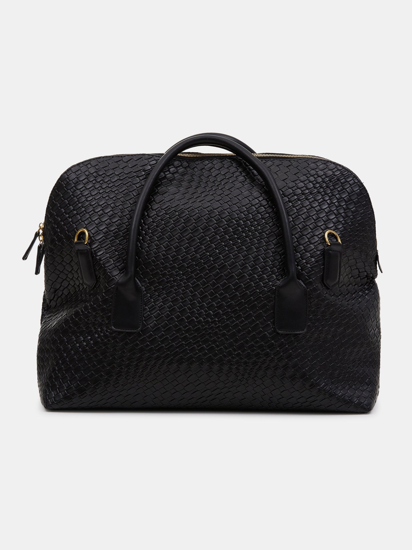 (Pre-order) Weave Top Handle Bag, Black