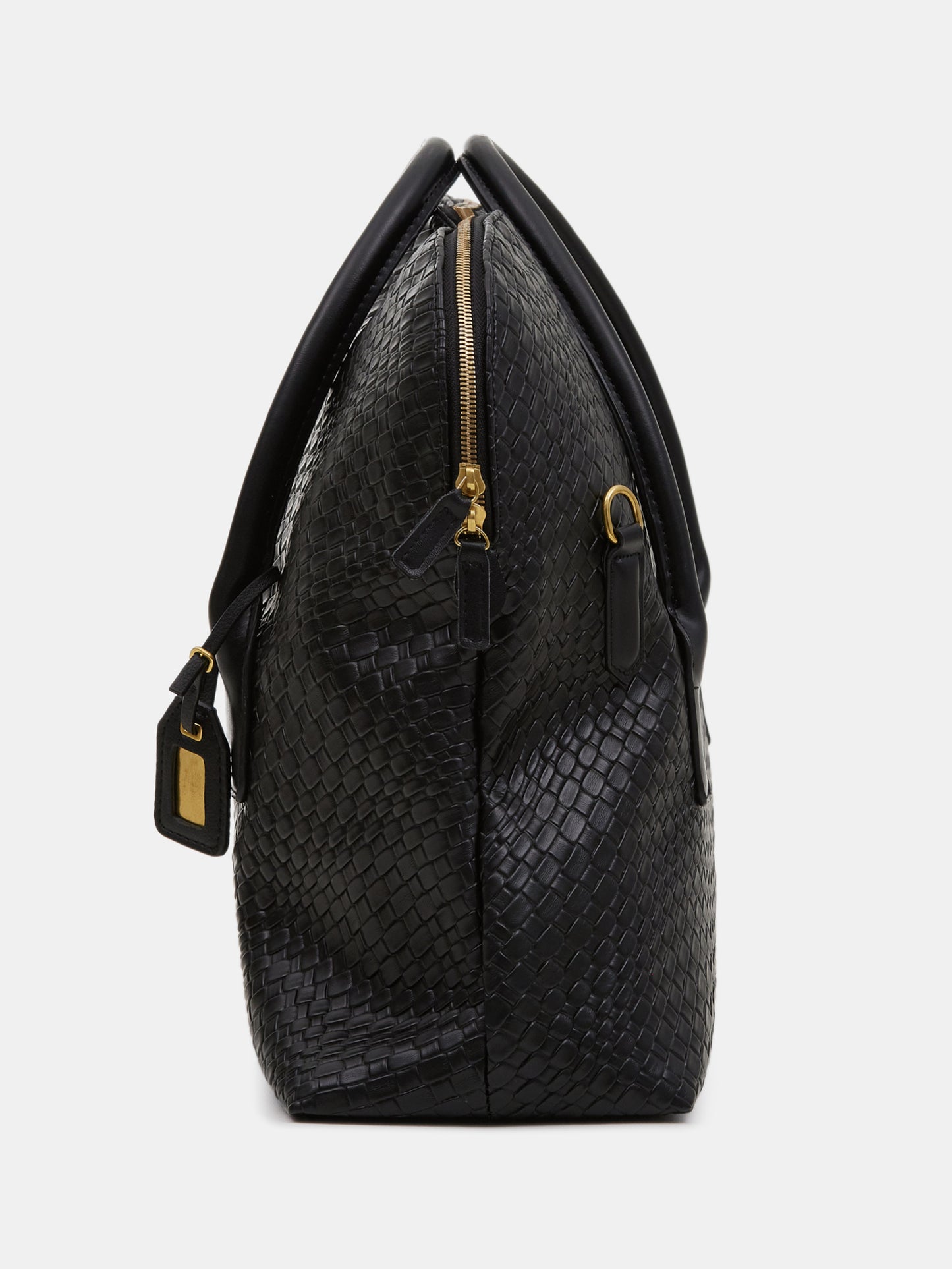 (Pre-order) Weave Top Handle Bag, Black