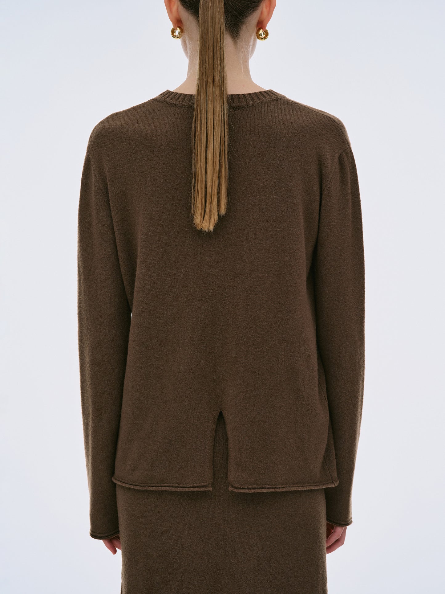 Atis Three-Piece Knit Set, Brunette