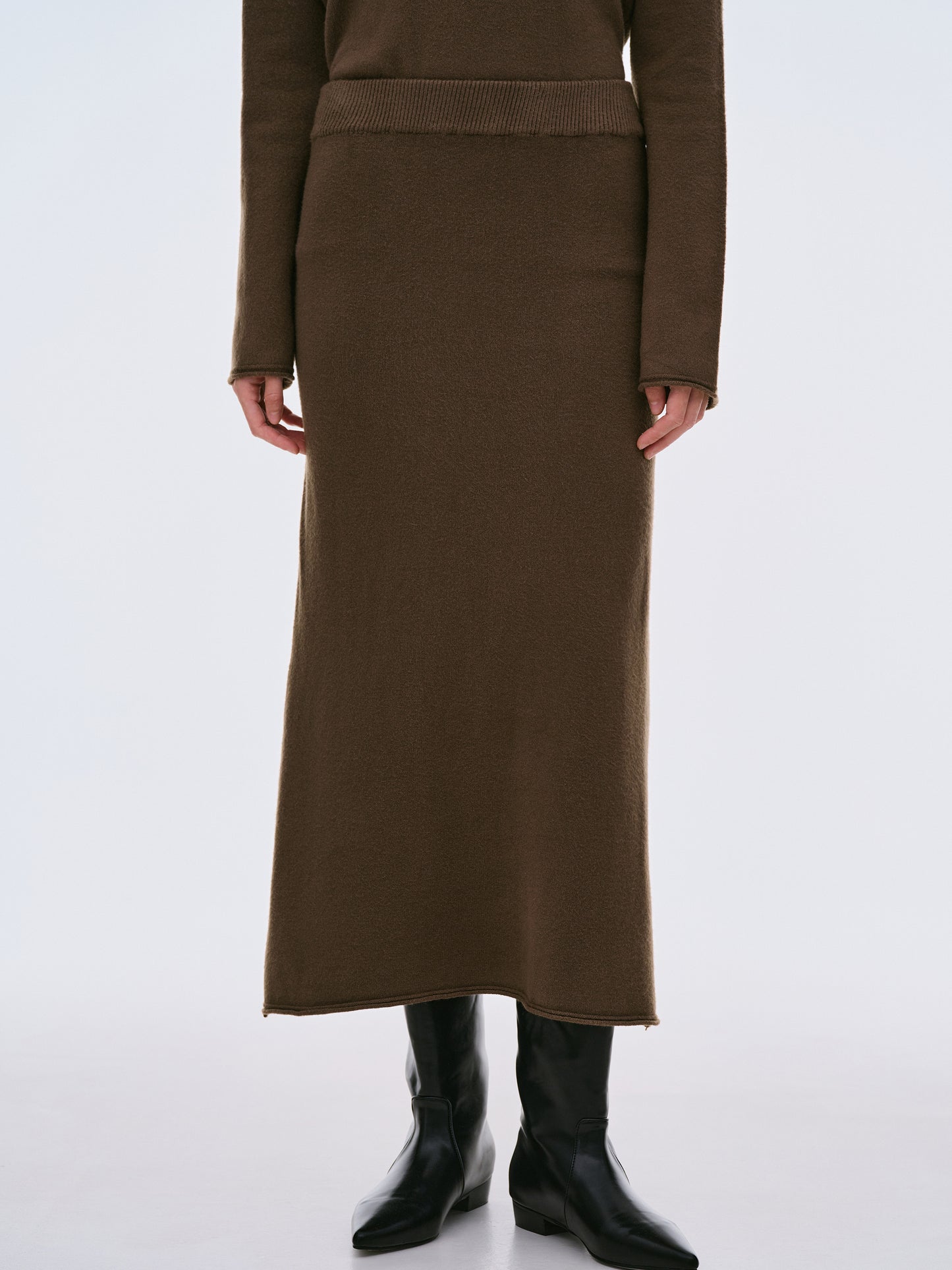 Atis Three-Piece Knit Set, Brunette