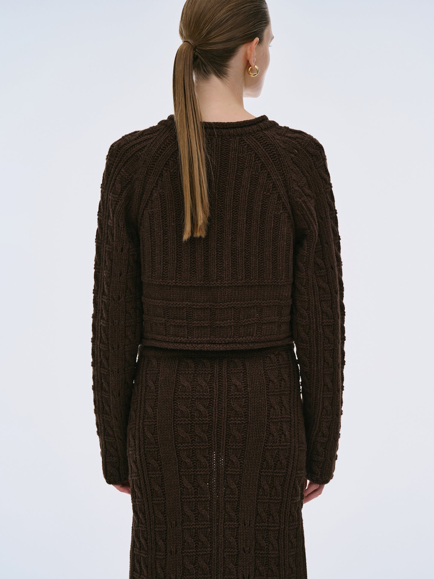 (Pre-order) Pella Lambswool Cable Knit, Bistre