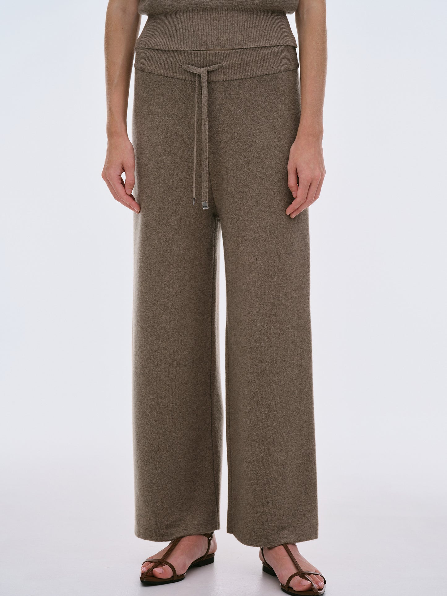 Fonteyn Cashmere Knit Pants, Mud