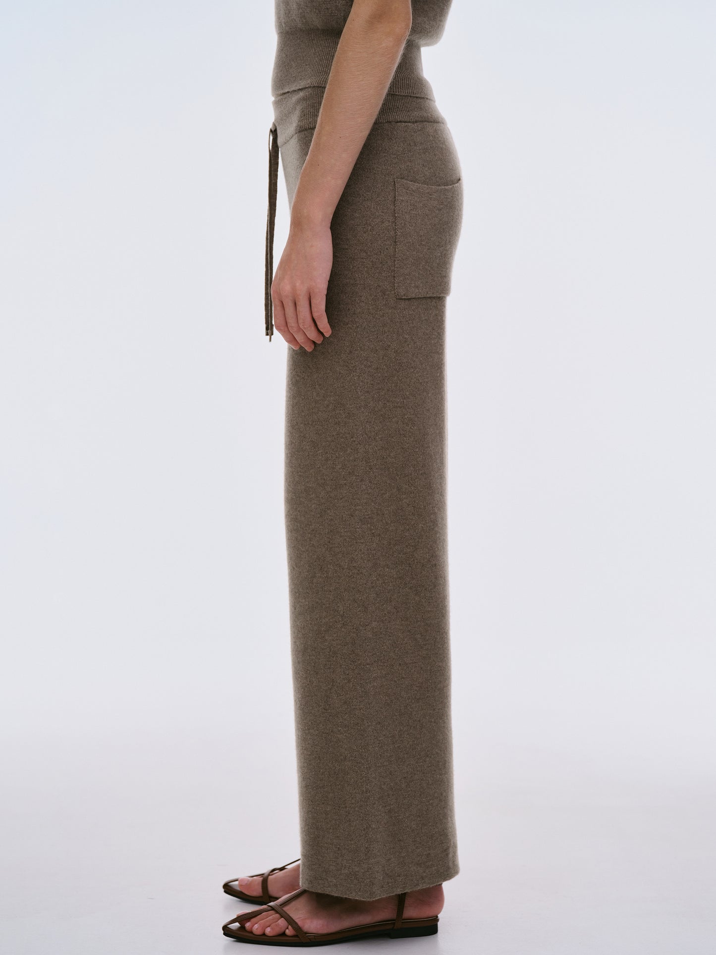 Fonteyn Cashmere Knit Pants, Mud