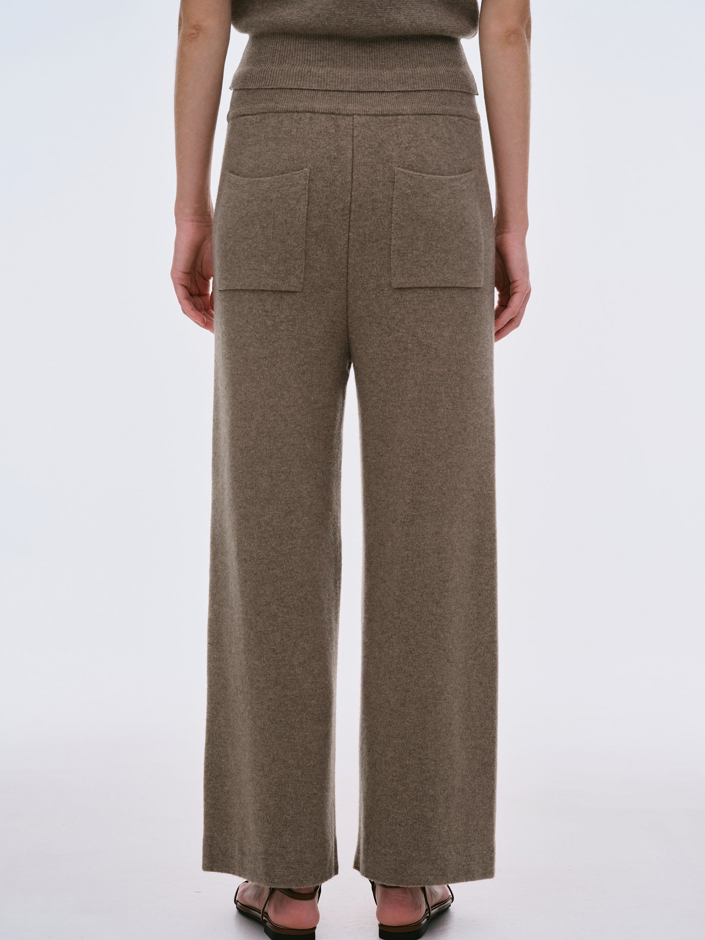 Fonteyn Cashmere Knit Pants, Mud