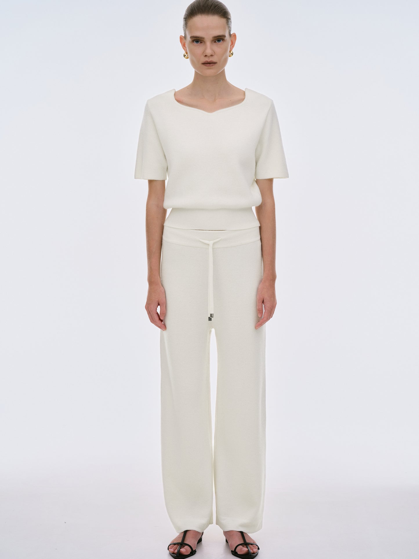 Fonteyn Cashmere Short Sleeve Knit, Cream