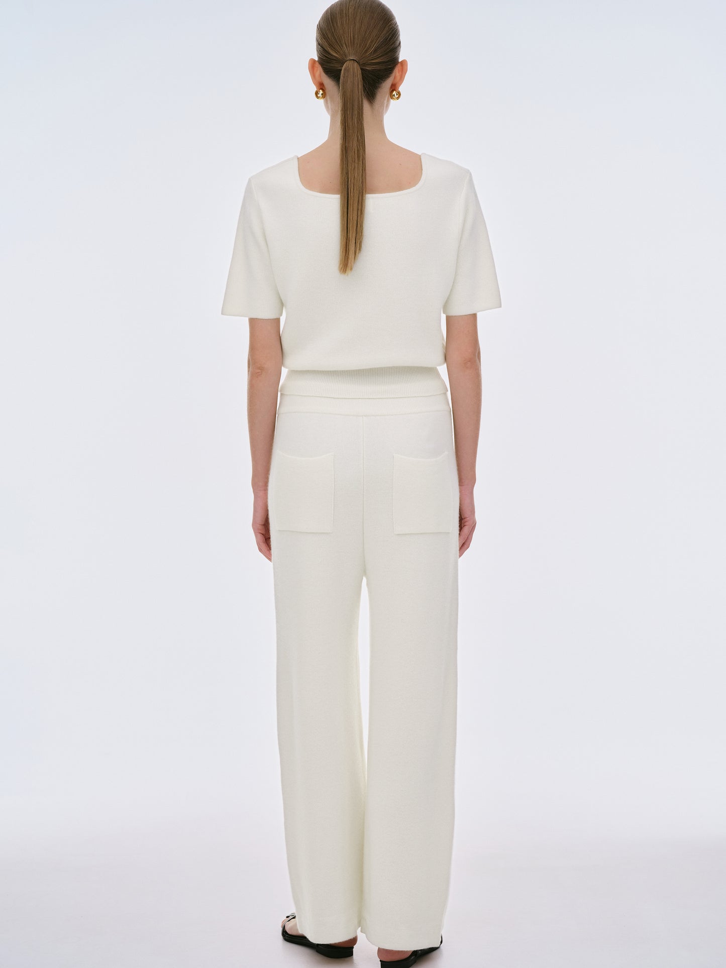 Fonteyn Cashmere Short Sleeve Knit, Cream