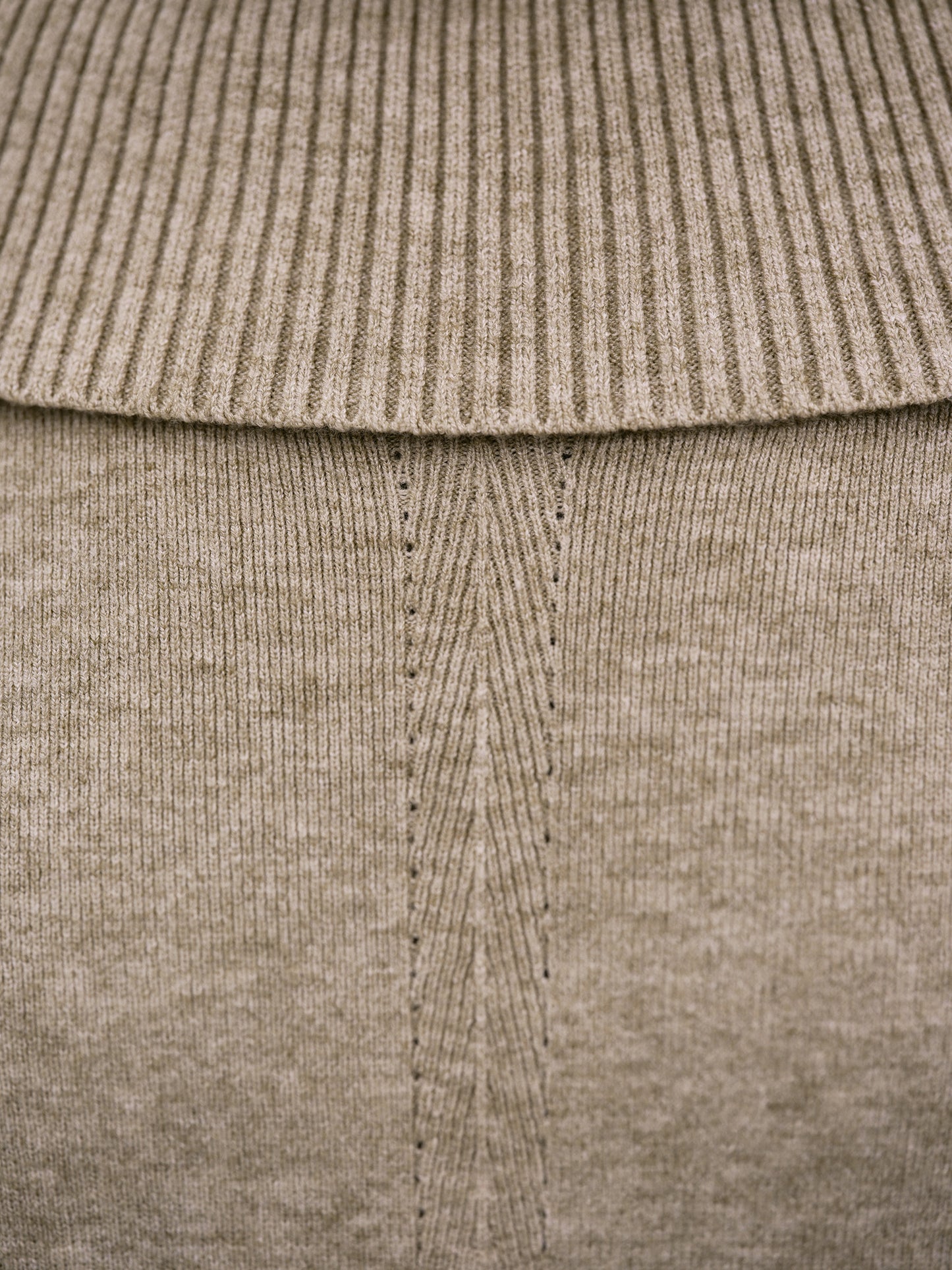 Roll Neck Knitted Dress, Nude Beige