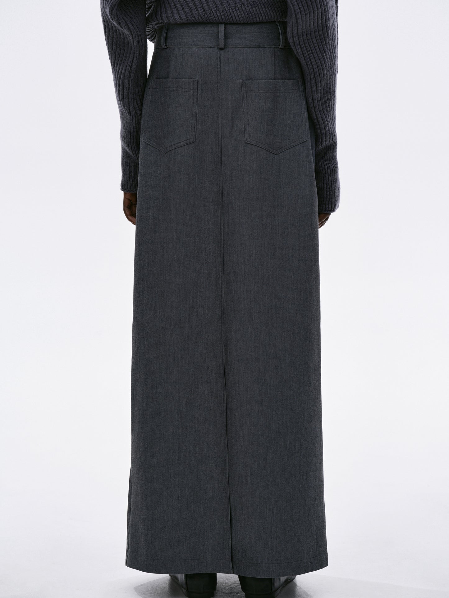 Galliga Long Pencil Skirt, Charcoal
